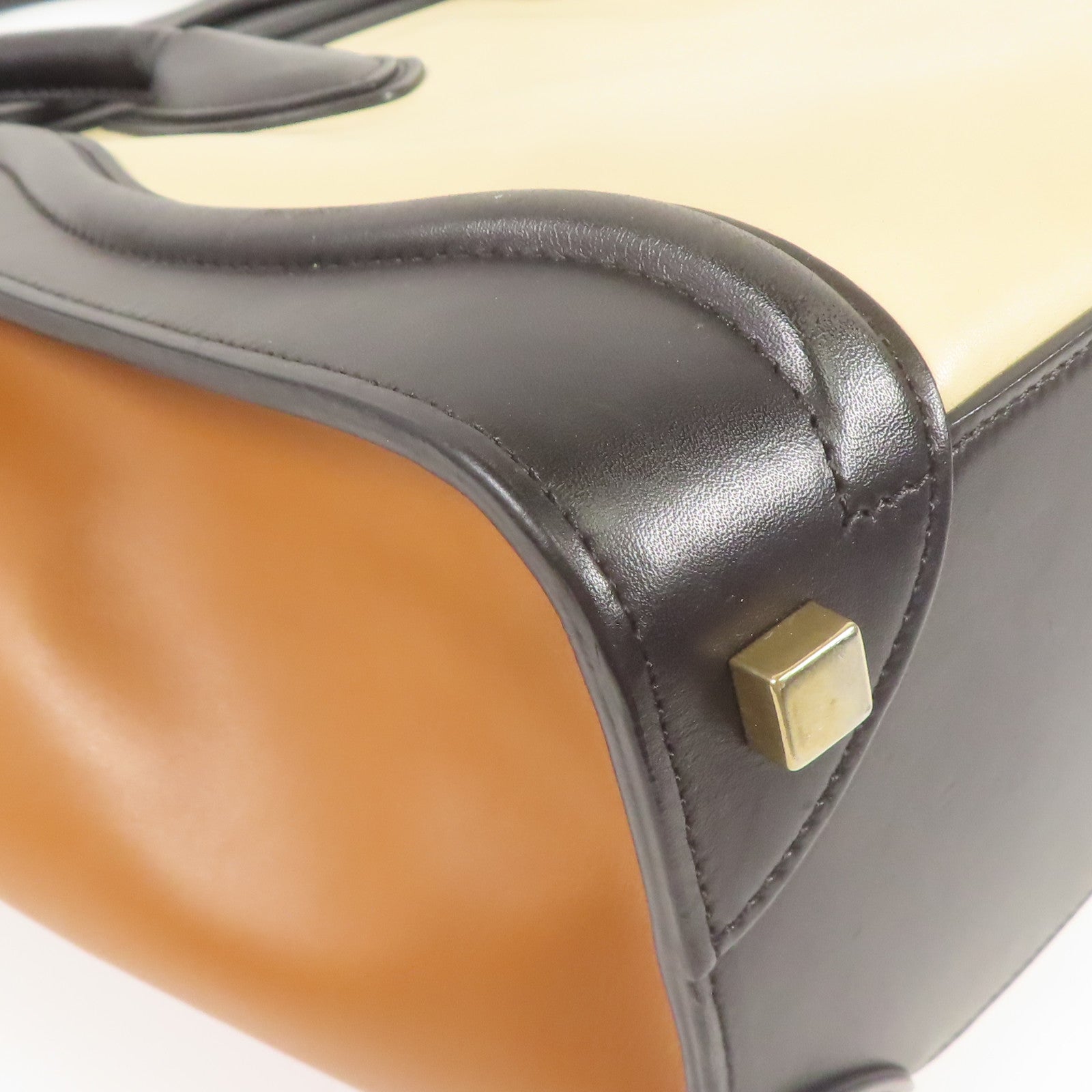 CELINE 牛皮皮革Micro Luggage金扣手挽袋