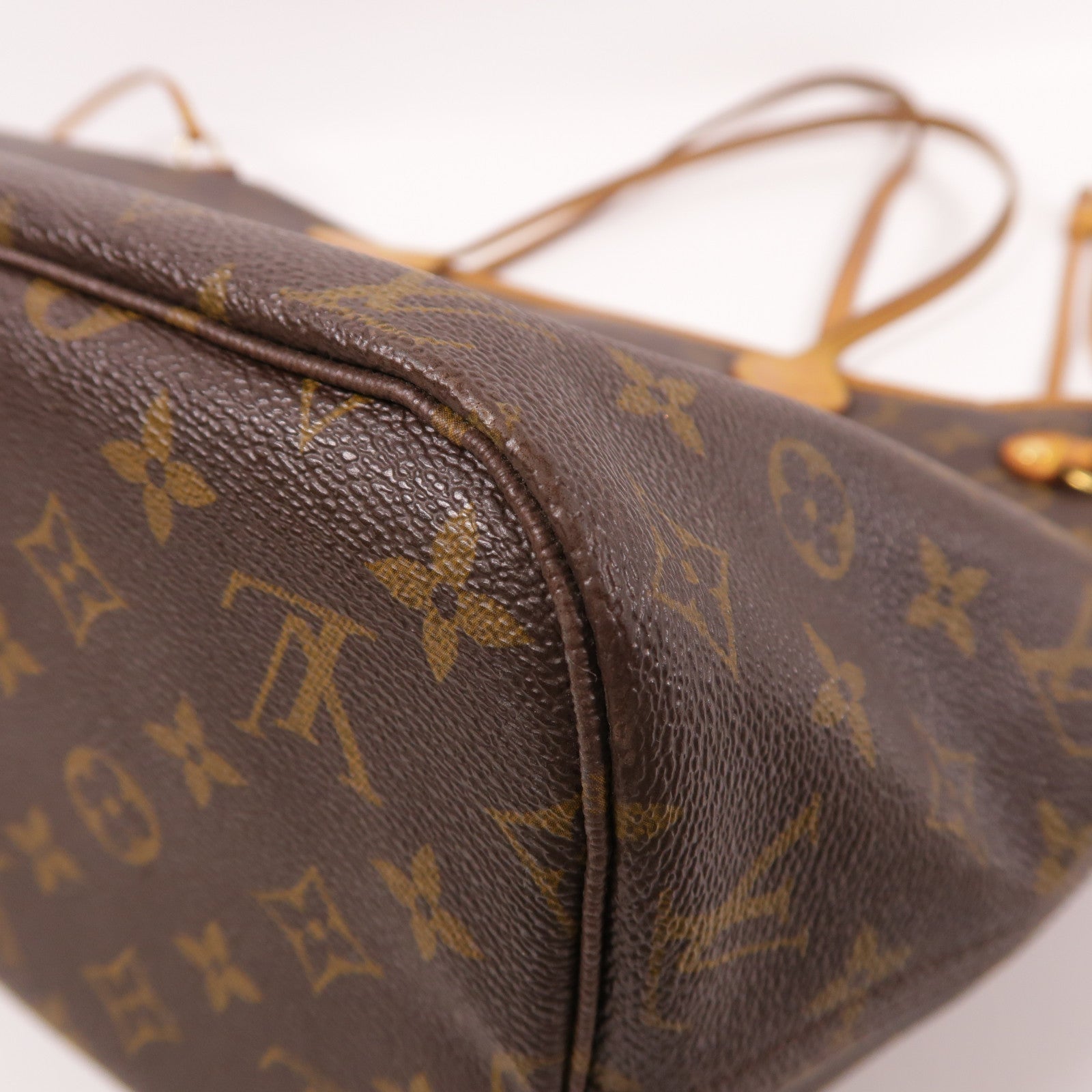 LOUIS VUITTON 【激減優惠】Monogram Neverfull MM金扣手挽袋