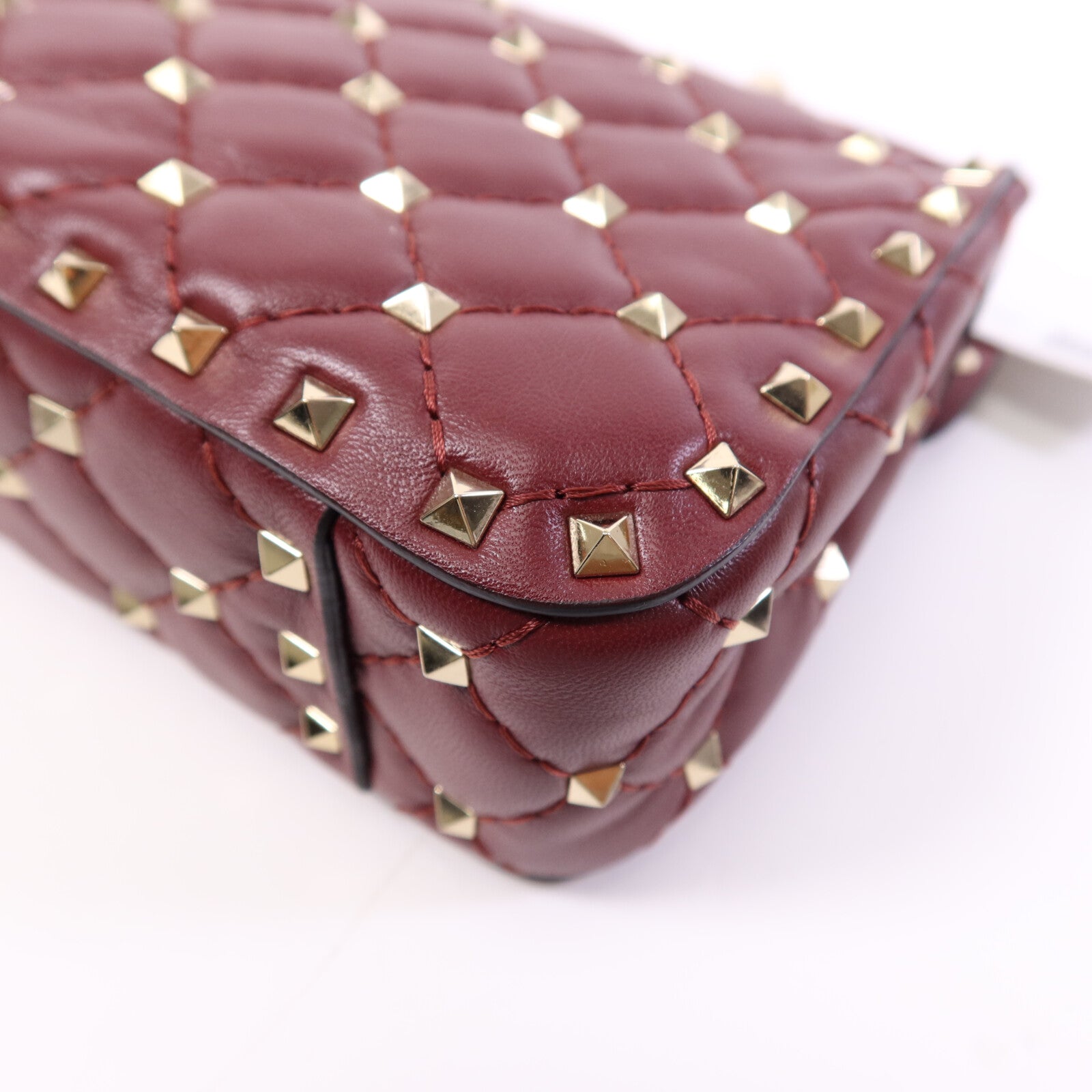 Valentino 羊皮皮革Rockstud Spike金扣鏈帶手挽肩背兩用袋