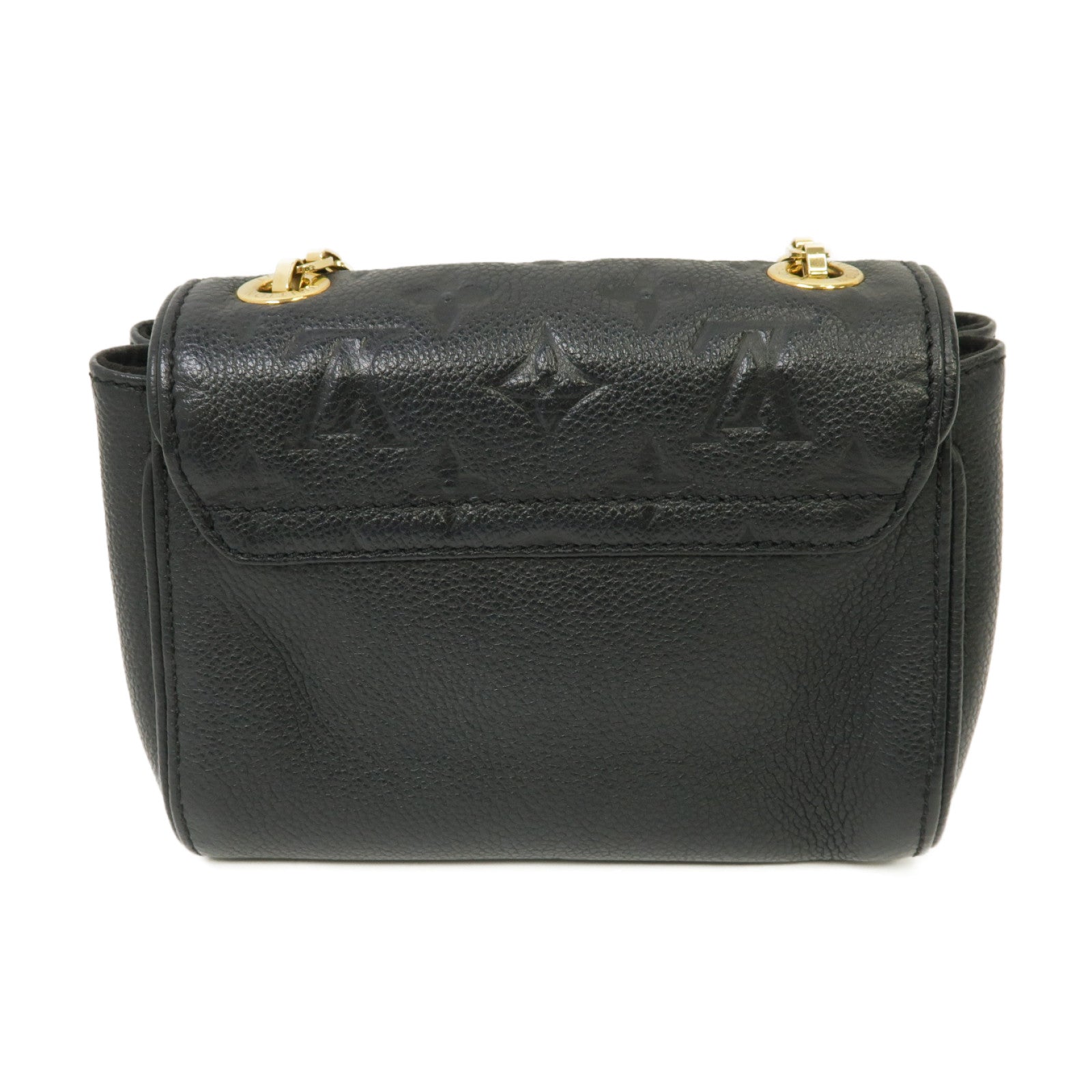 LOUIS VUITTON Monogram Empreinte Saint Germain BB金扣鏈帶肩背袋黑色