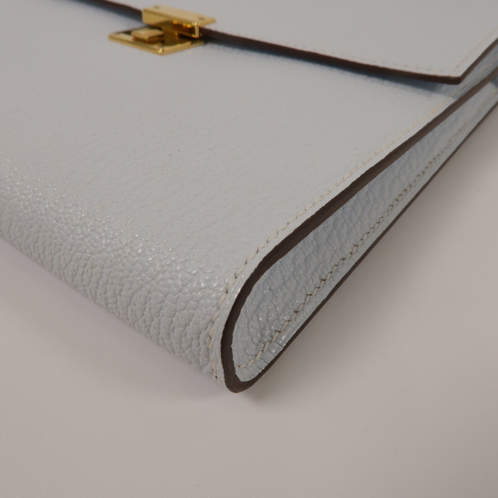 HERMES Chevre皮革Clic 16肩背袋Bleu Brume