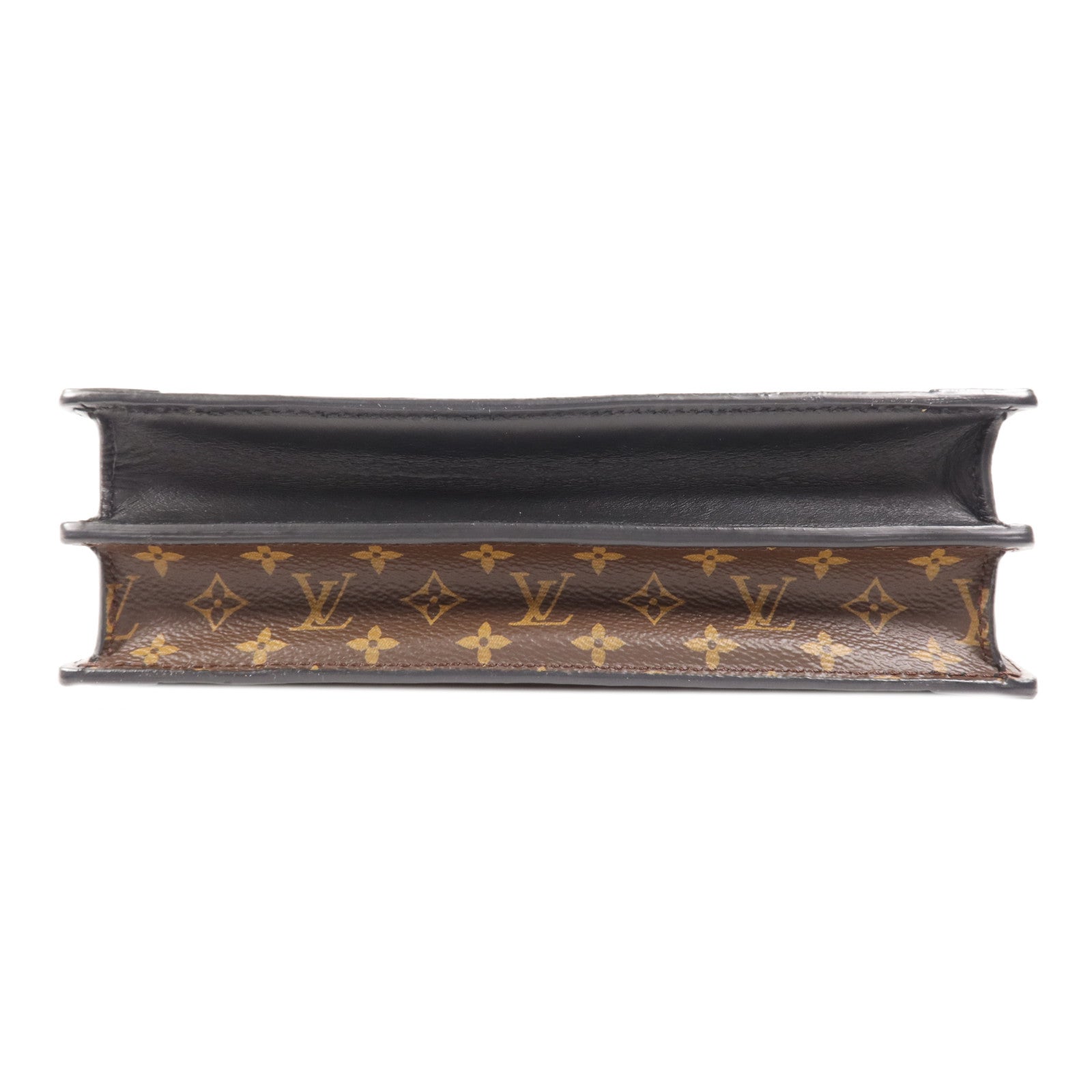 LOUIS VUITTON Monogram Reverse Trunk Clutch金扣肩背袋
