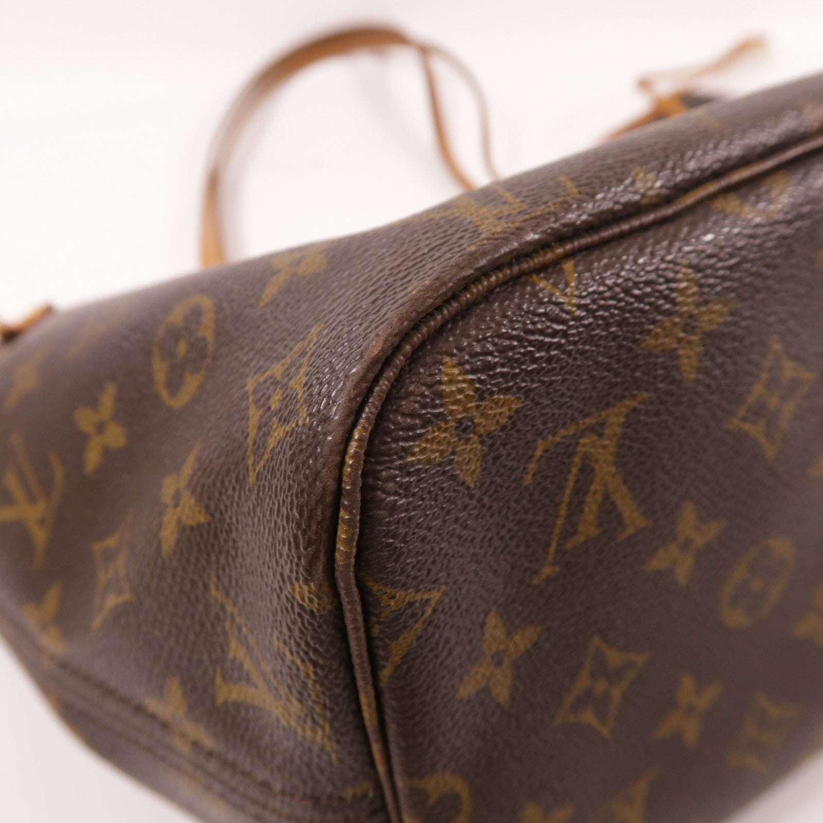 LOUIS VUITTON 【激減優惠】Monogram Neverfull MM金扣手挽袋