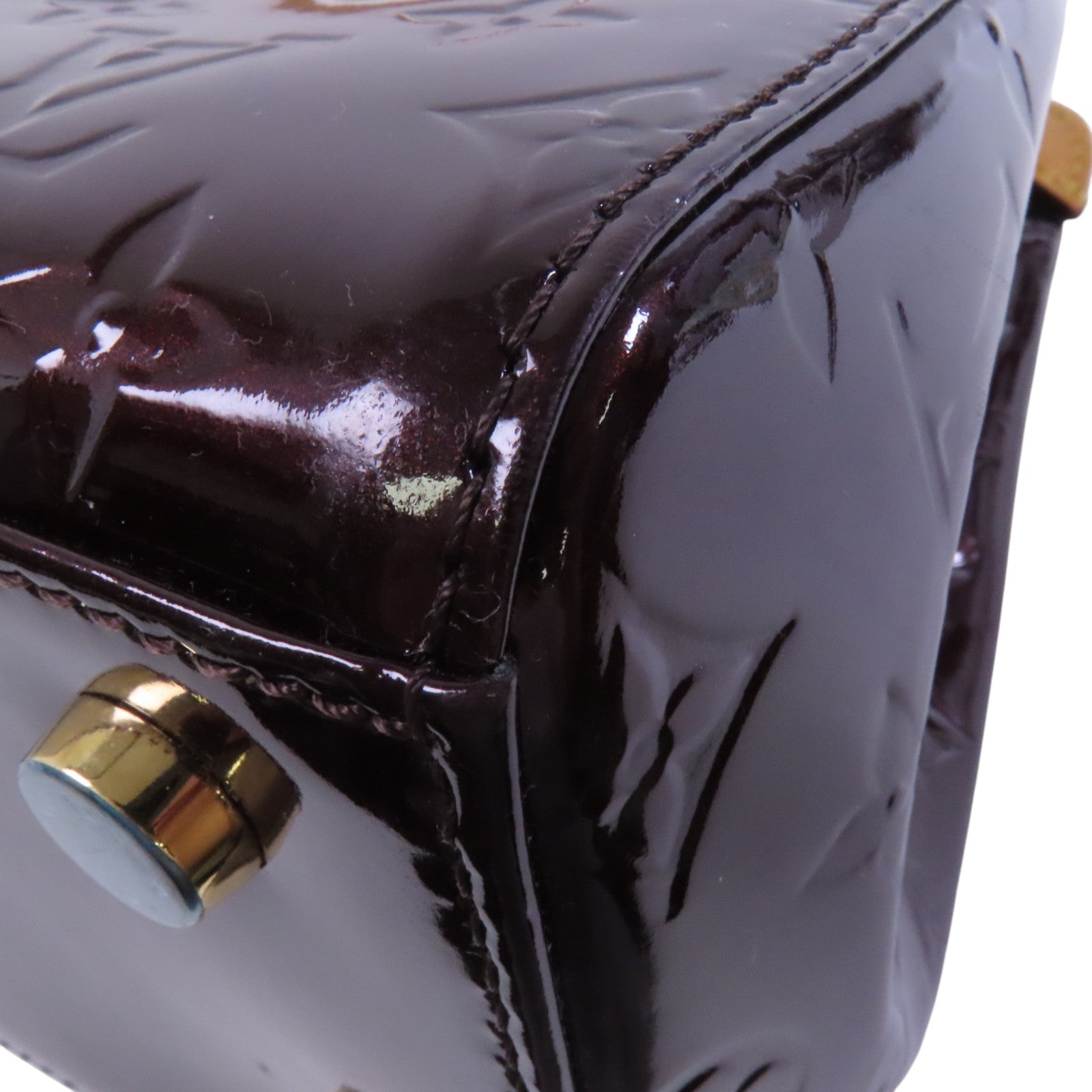 LOUIS VUITTON Monogram Vernis Brea MM金扣手挽肩背兩用袋