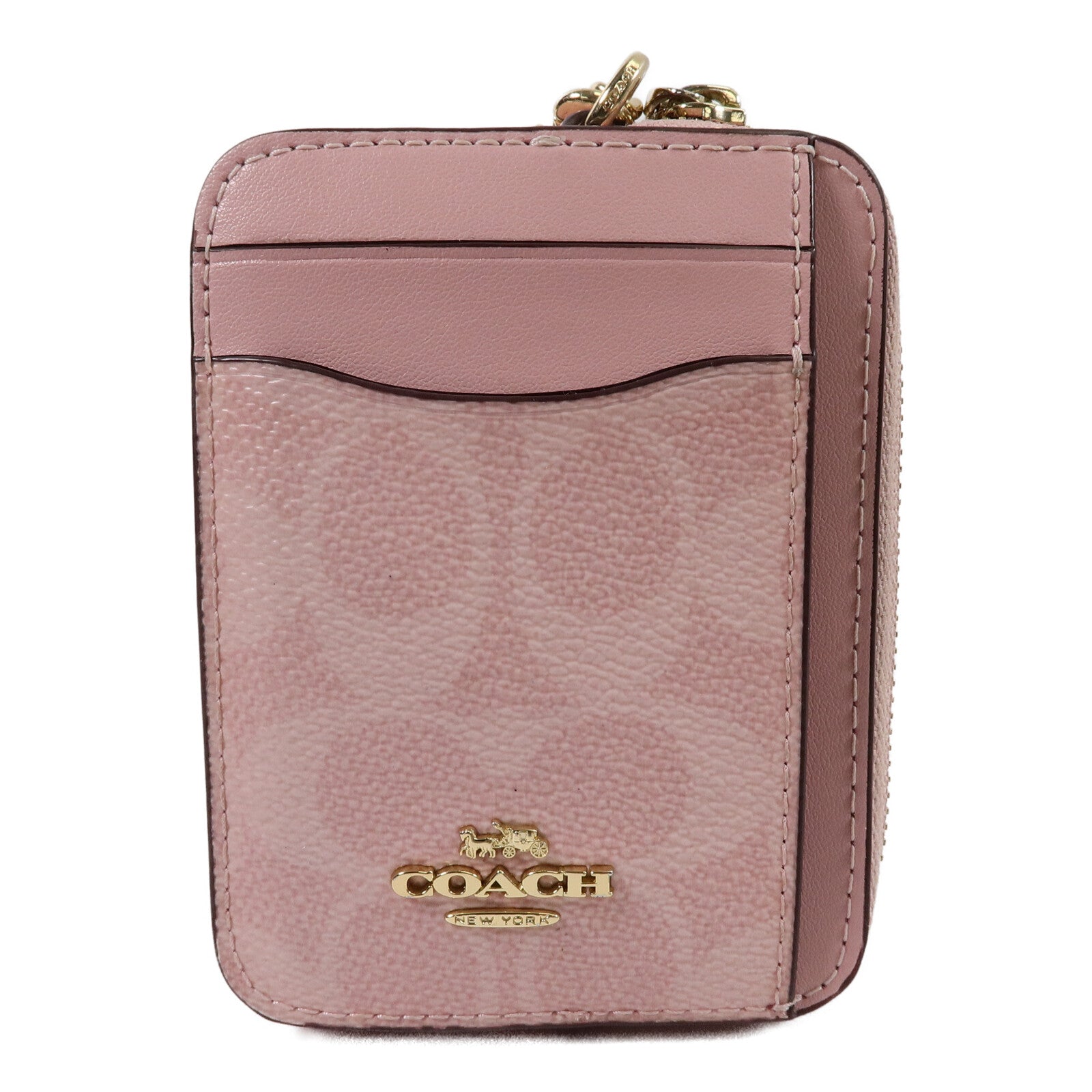 COACH 塗層帆布Zip Card Case卡片套