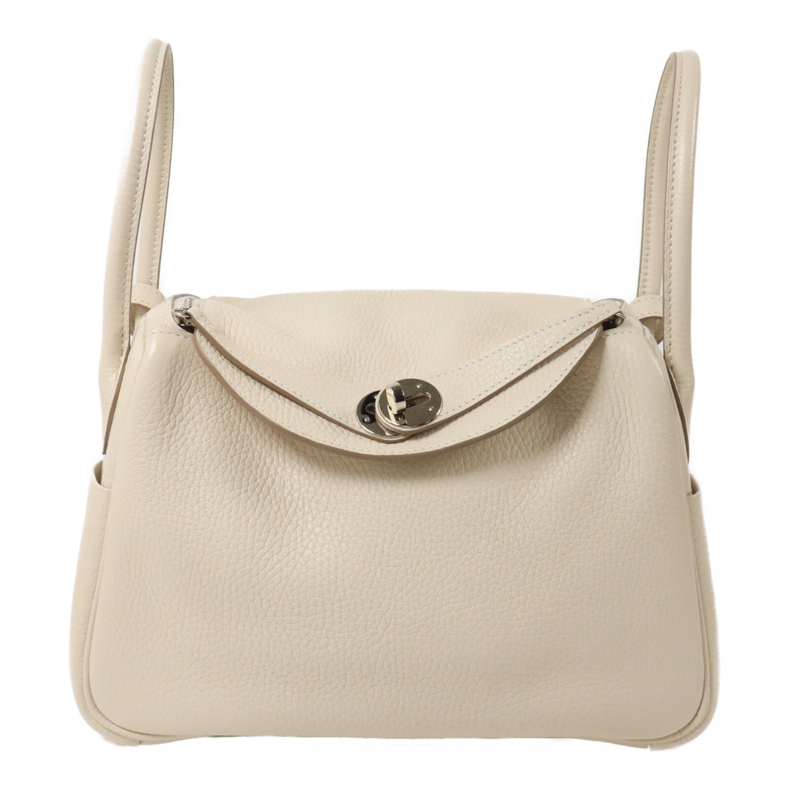 HERMES Clemence皮革Lindy 26手挽肩背兩用袋Beton