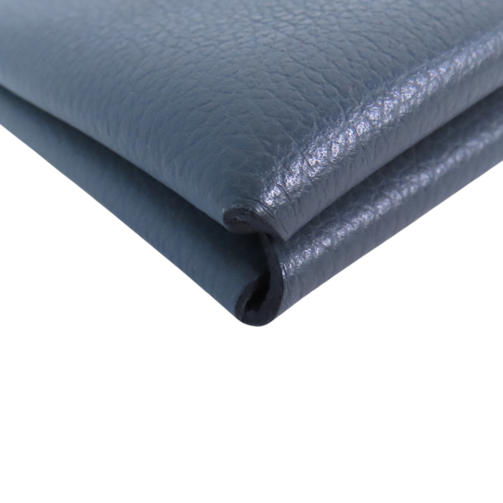 HERMES Evercolor皮革Calvi Card Case銀扣卡套