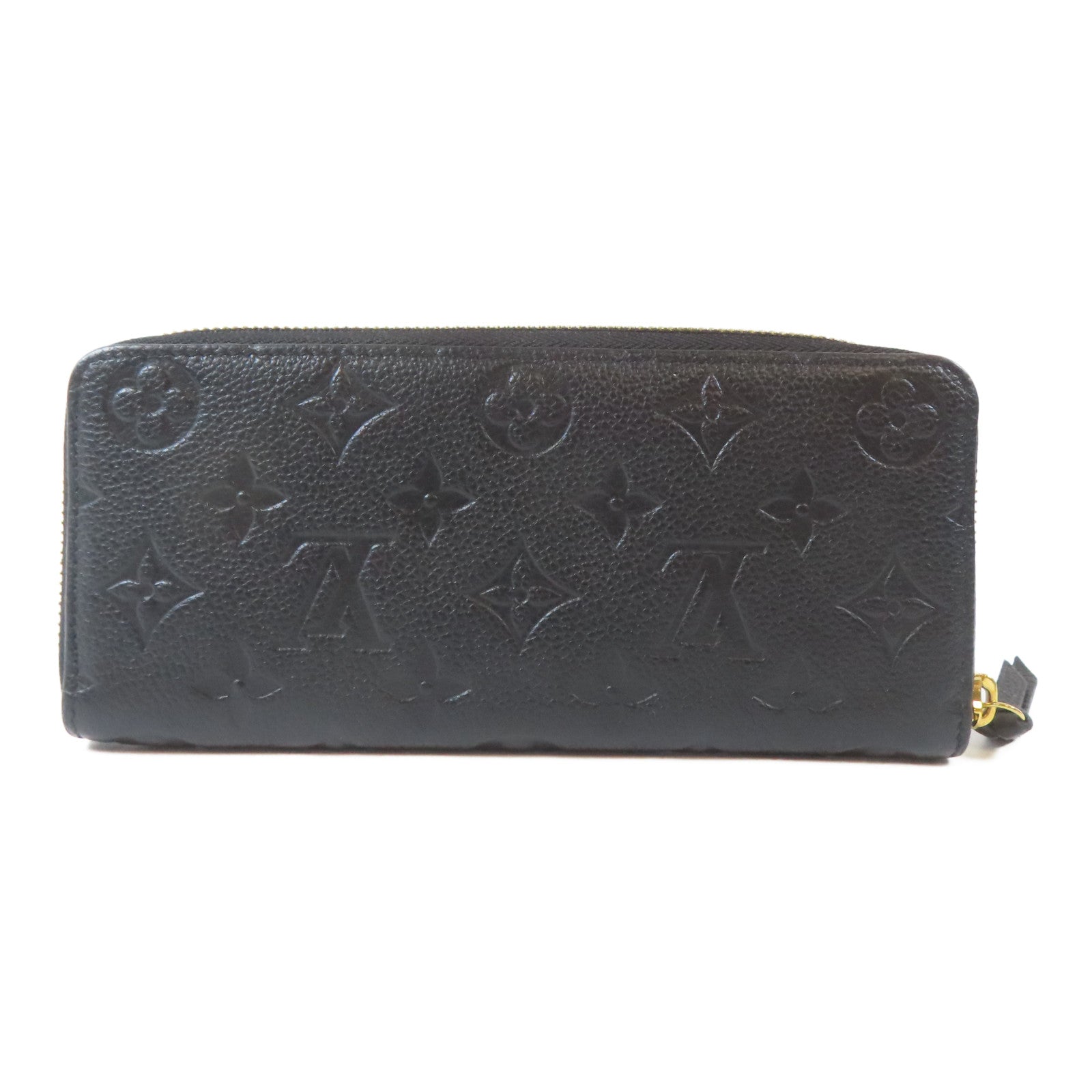 LOUIS VUITTON Monogram Empreinte Clemence Wallet金扣長錢包黑色