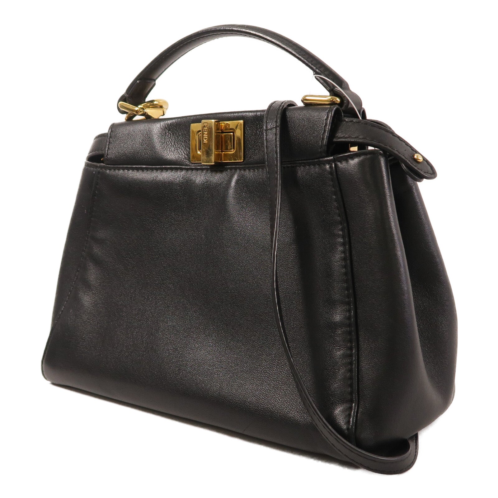 FENDI 羊皮皮革Peekaboo Mini手挽肩背兩用袋
