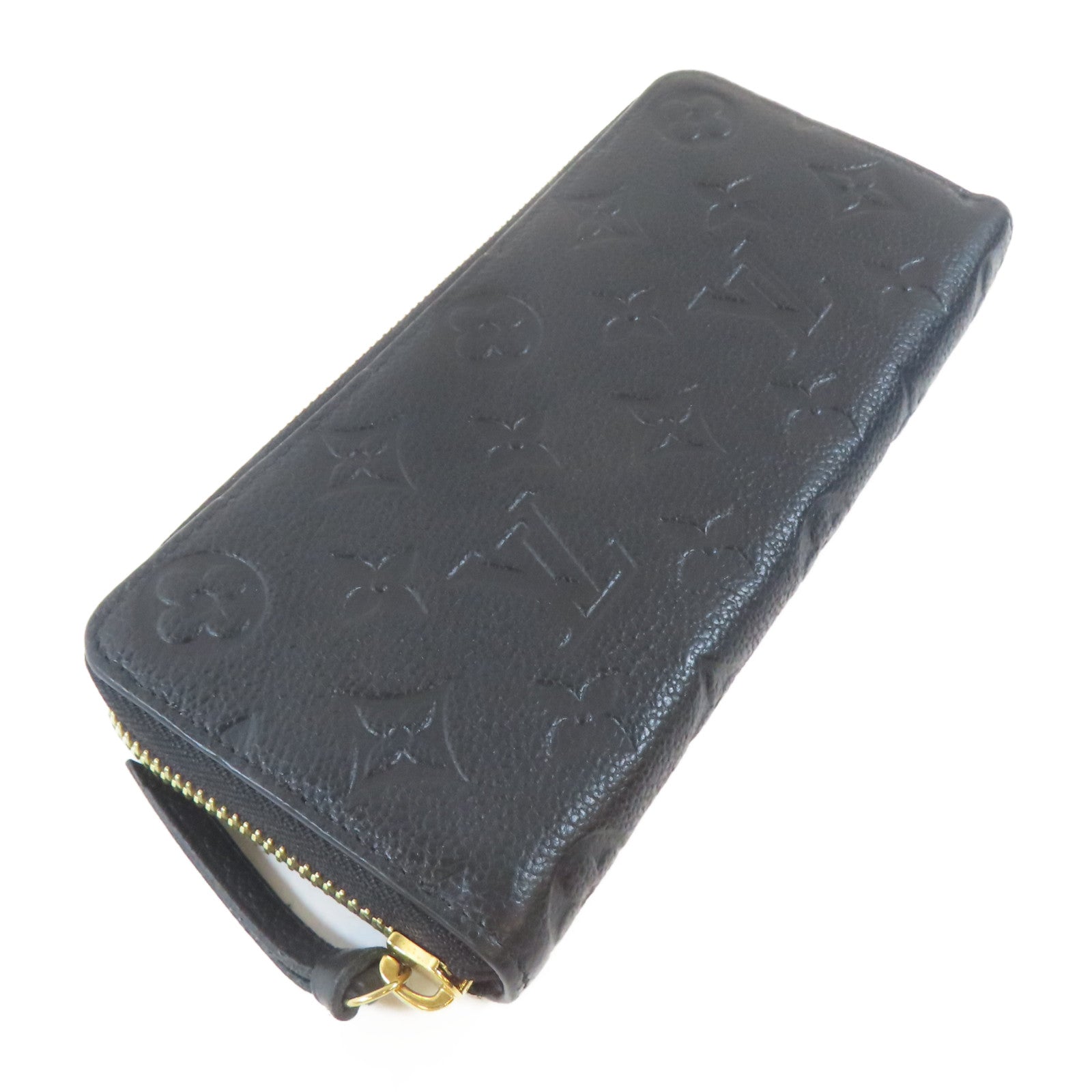 LOUIS VUITTON Monogram Empreinte Clemence Wallet金扣長錢包黑色