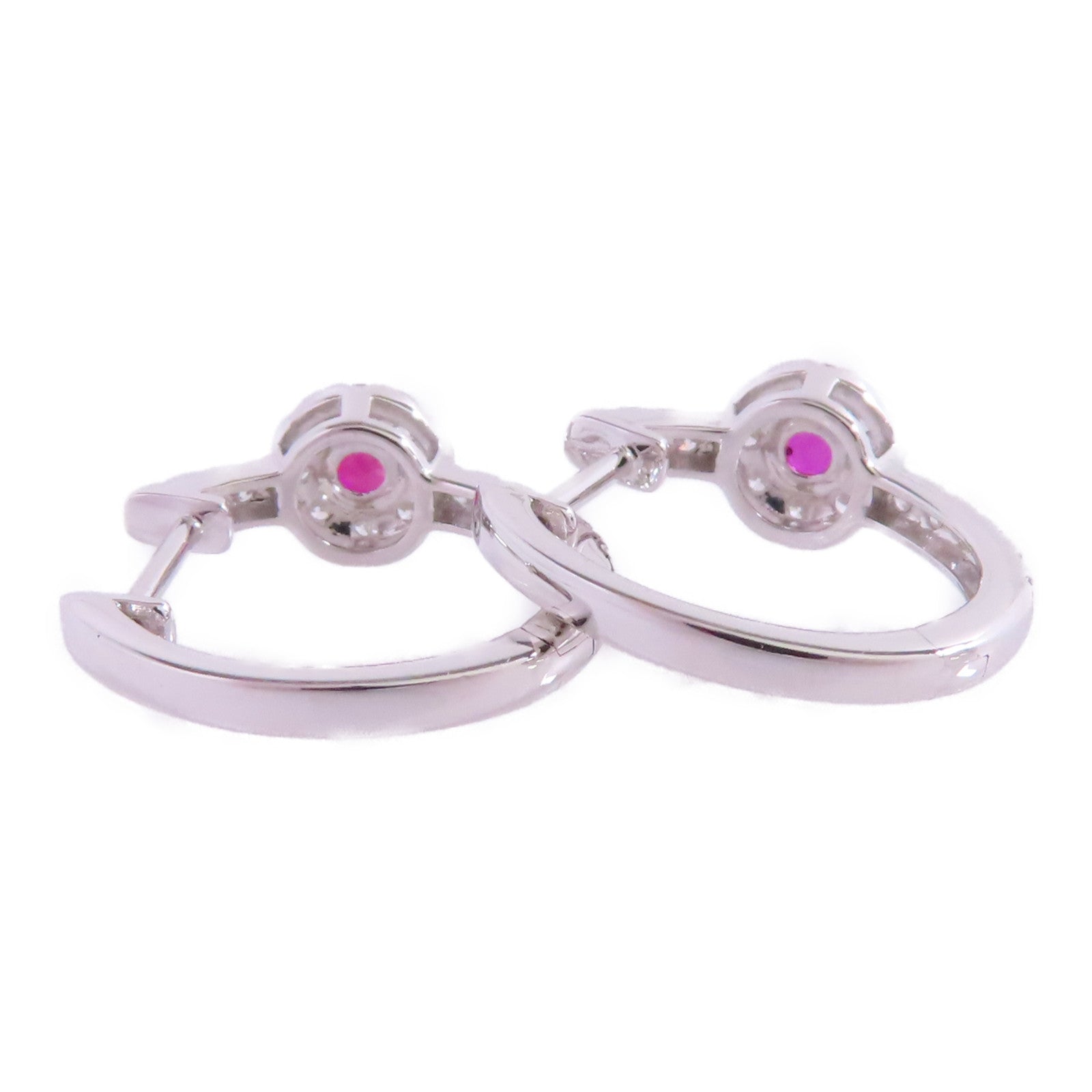 JEWELRY 【激減優惠】18K白金/紅寶石/鑽石Ruby Diamond Earrings耳環