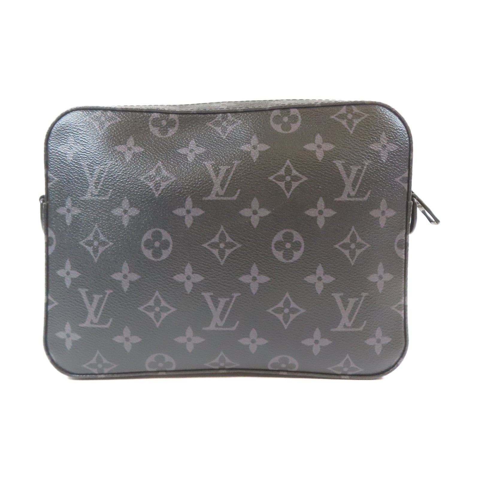 LOUIS VUITTON Monogram Eclipse Steamer Messenger肩背袋黑色