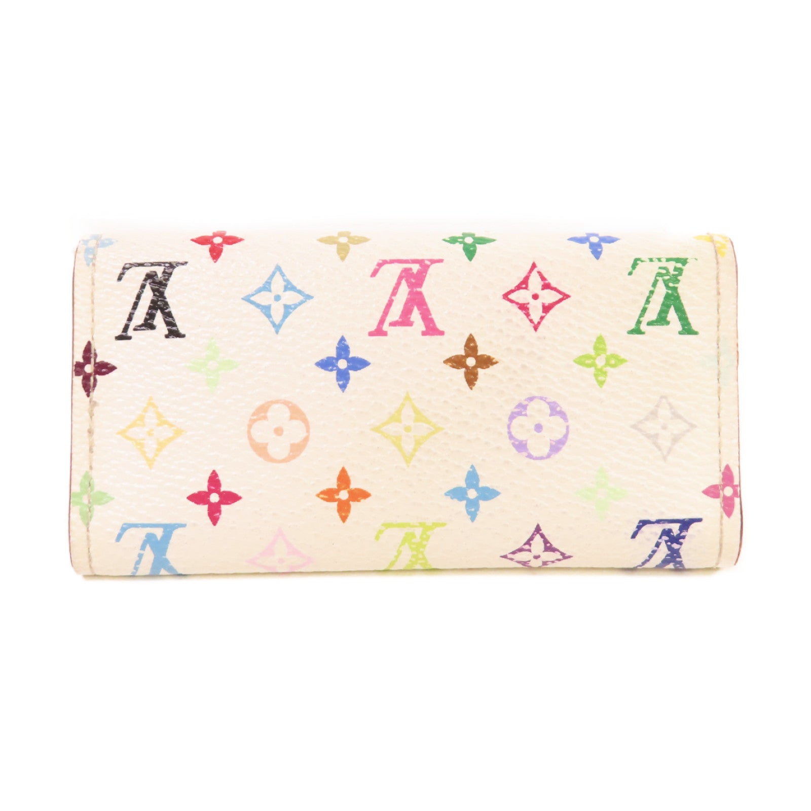 LOUIS VUITTON 【激減優惠】Monogram Multicolore Multicles 4 Key Case金扣鎖匙扣白色/彩色