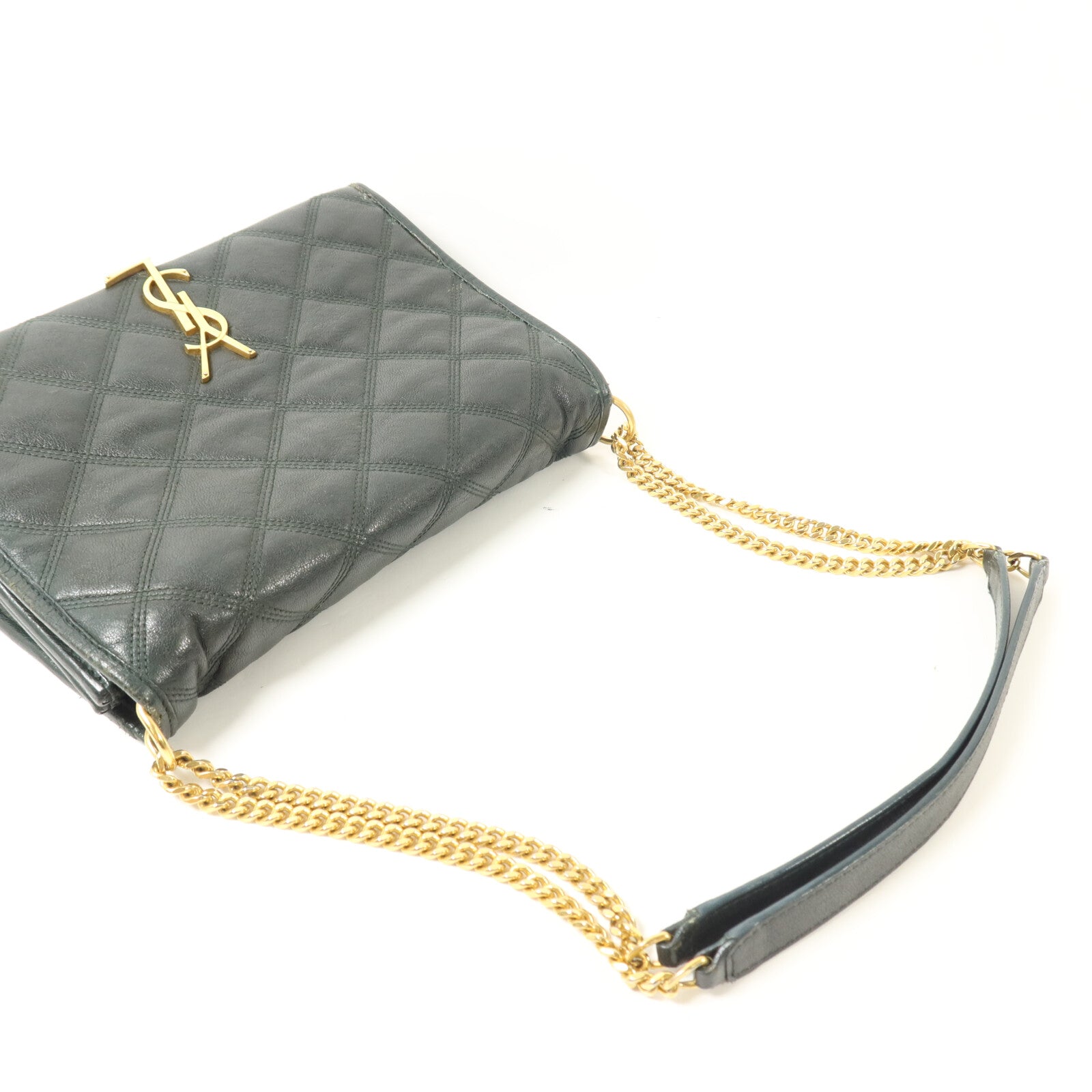 SAINT LAURENT 羊皮皮革Becky Medium鏈帶手挽肩背兩用袋