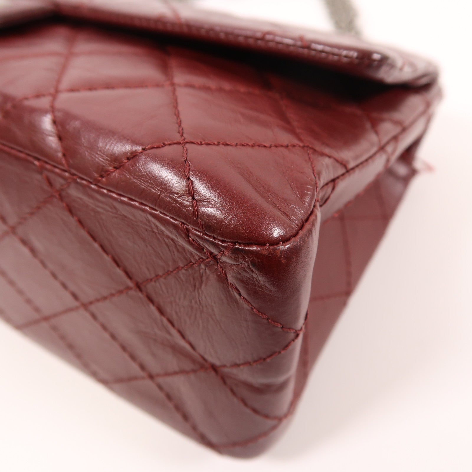 CHANEL 牛皮皮革2.55鏈帶肩背袋