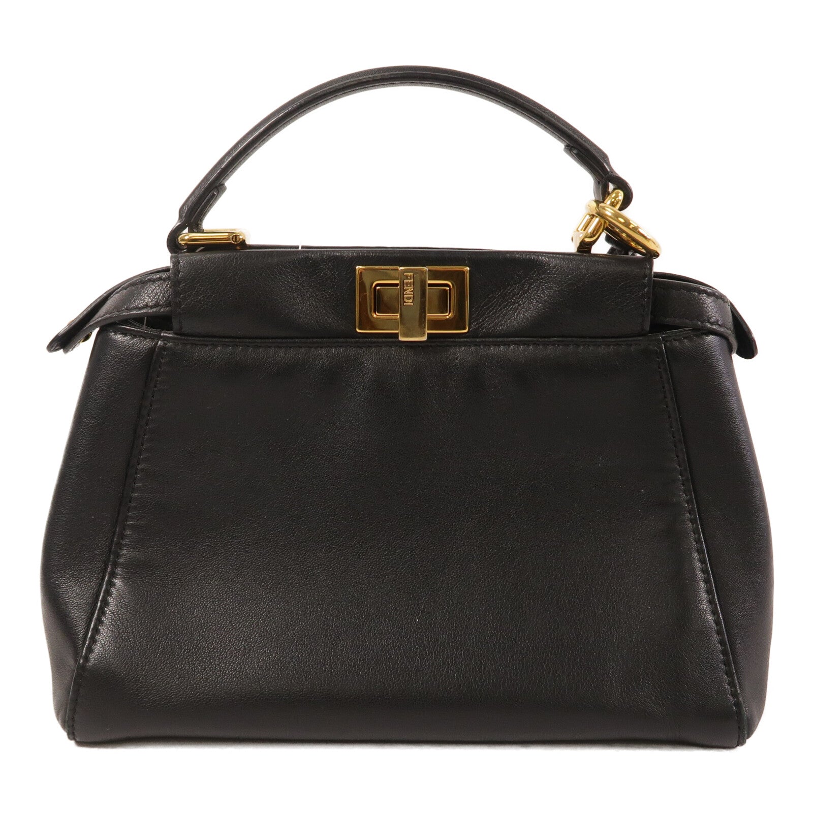 FENDI 羊皮皮革Peekaboo Mini手挽肩背兩用袋