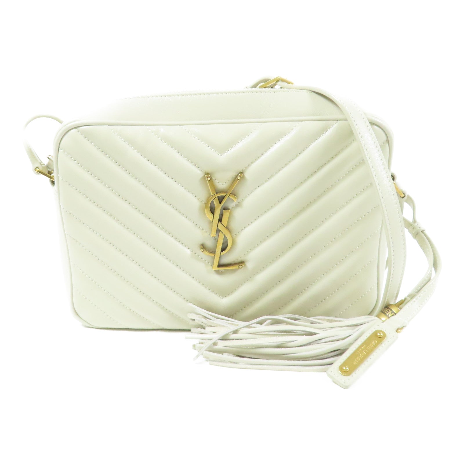 SAINT LAURENT 牛皮皮革Lou Camera金扣肩背袋