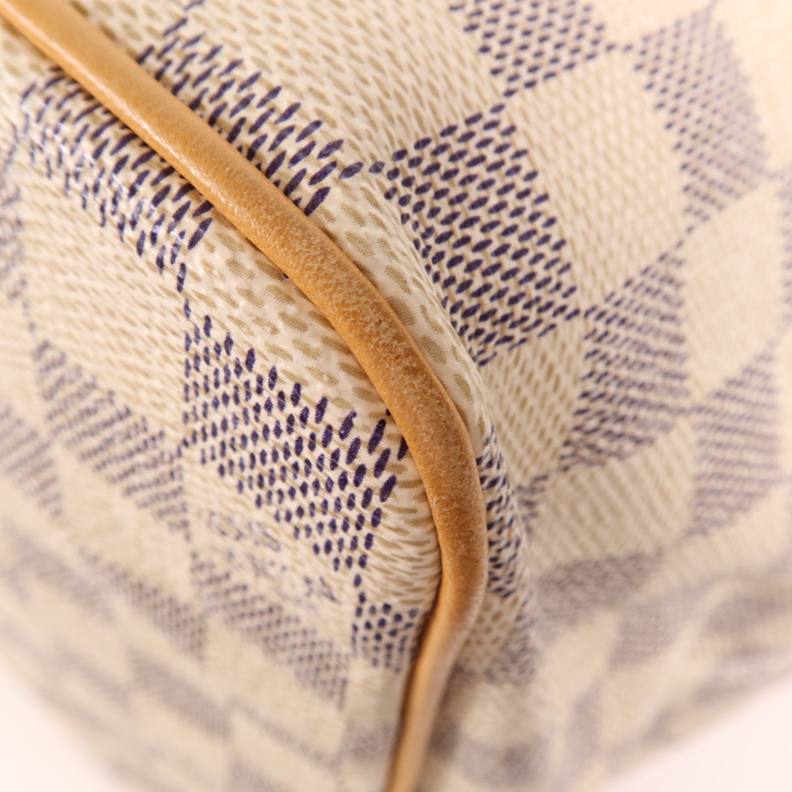 LOUIS VUITTON Damier Azur Saleya GM金扣手挽袋