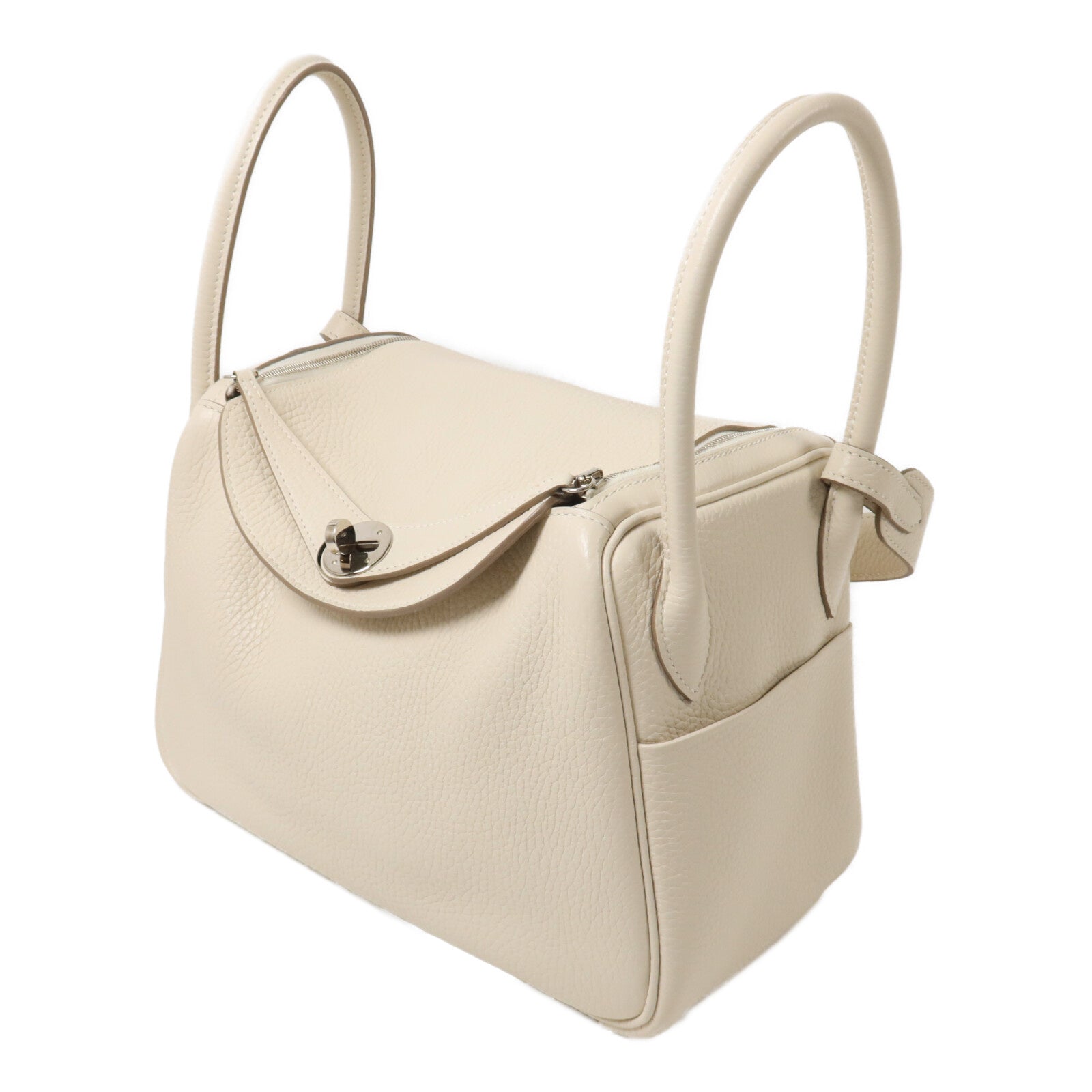 HERMES Clemence皮革Lindy 26手挽肩背兩用袋Beton