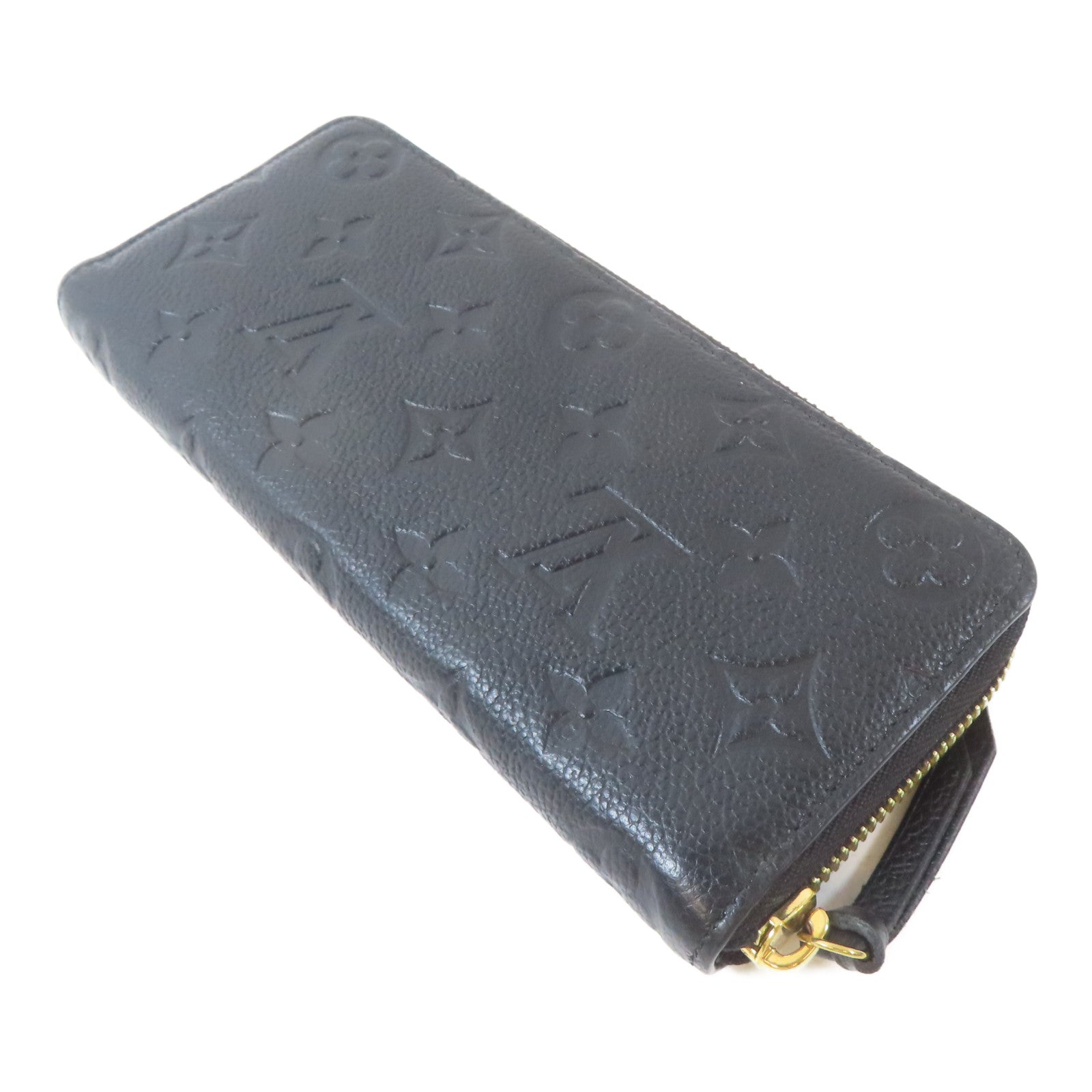 LOUIS VUITTON Monogram Empreinte Clemence Wallet金扣長錢包黑色