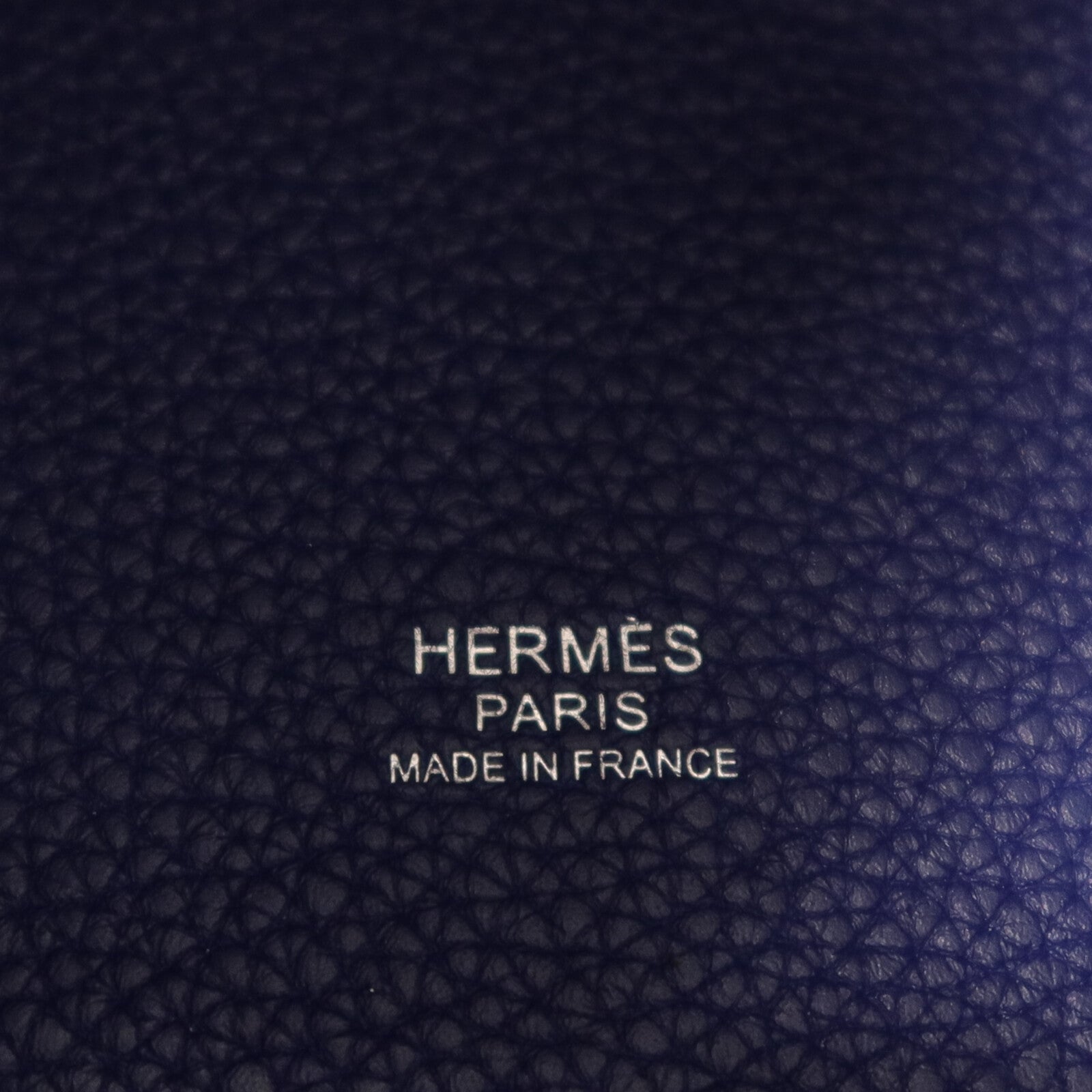 HERMES Maurice皮革Picotin MM手挽袋Blue Saphir