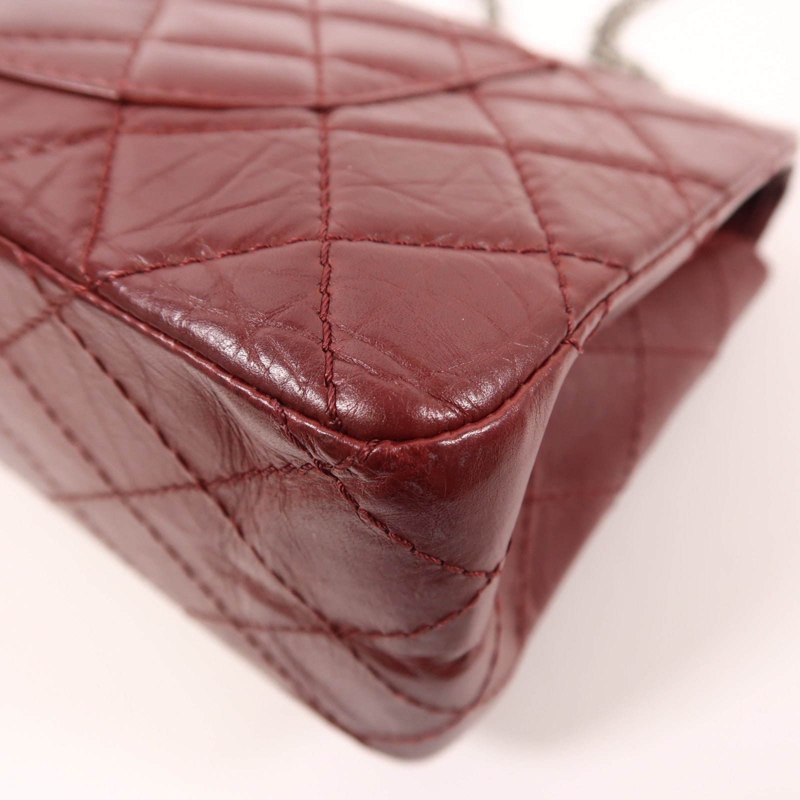 CHANEL 牛皮皮革2.55鏈帶肩背袋