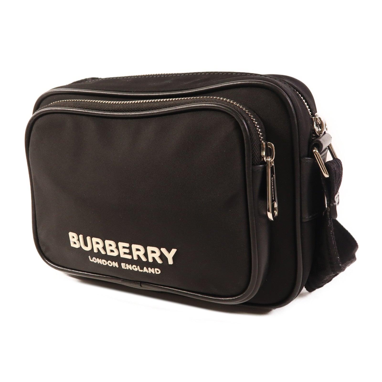 BURBERRY 尼龍Econyl銀扣肩背袋