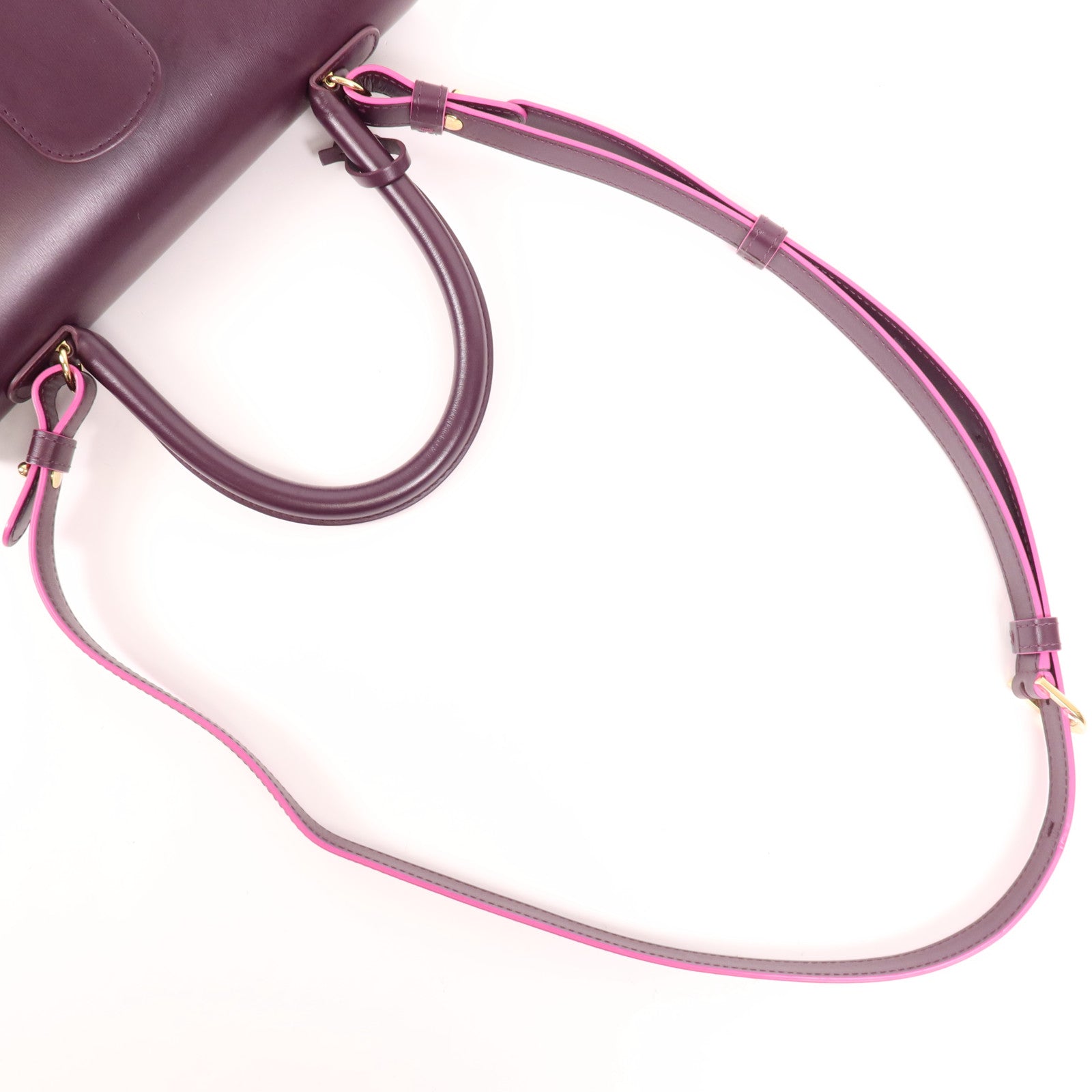 Delvaux 牛皮皮革Brillant MM金扣手挽肩背兩用袋