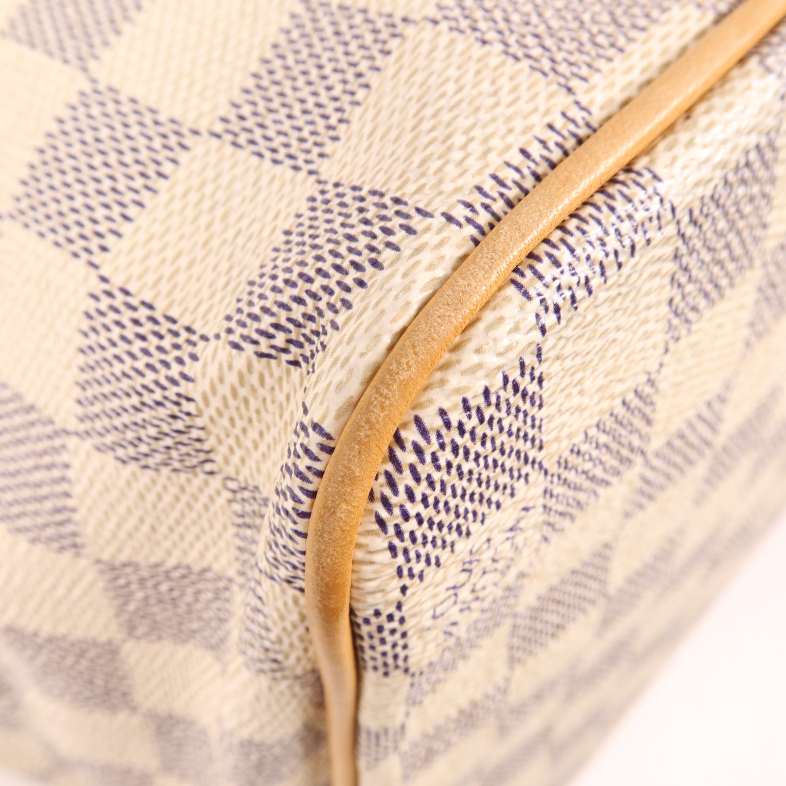 LOUIS VUITTON Damier Azur Saleya GM金扣手挽袋
