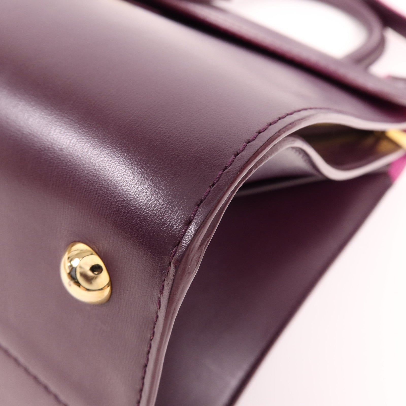 Delvaux 牛皮皮革Brillant MM金扣手挽肩背兩用袋