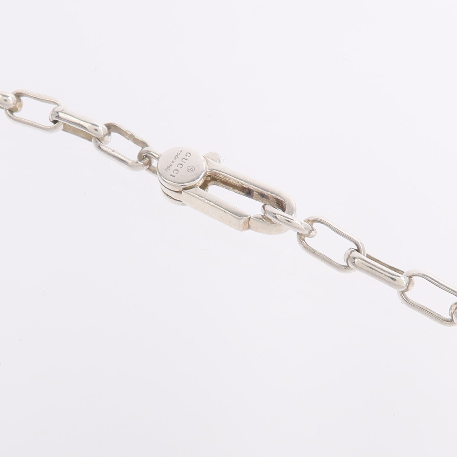 GUCCI 925純銀Interlocking Double G Pendant Necklace項鍊