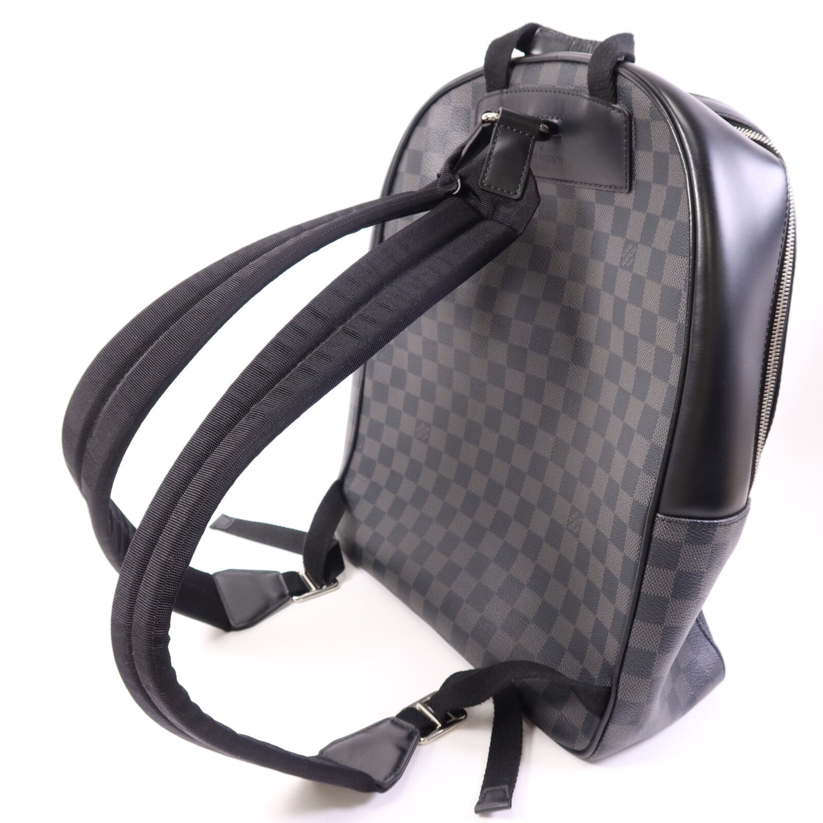 LOUIS VUITTON Damier Graphite Josh銀扣背包