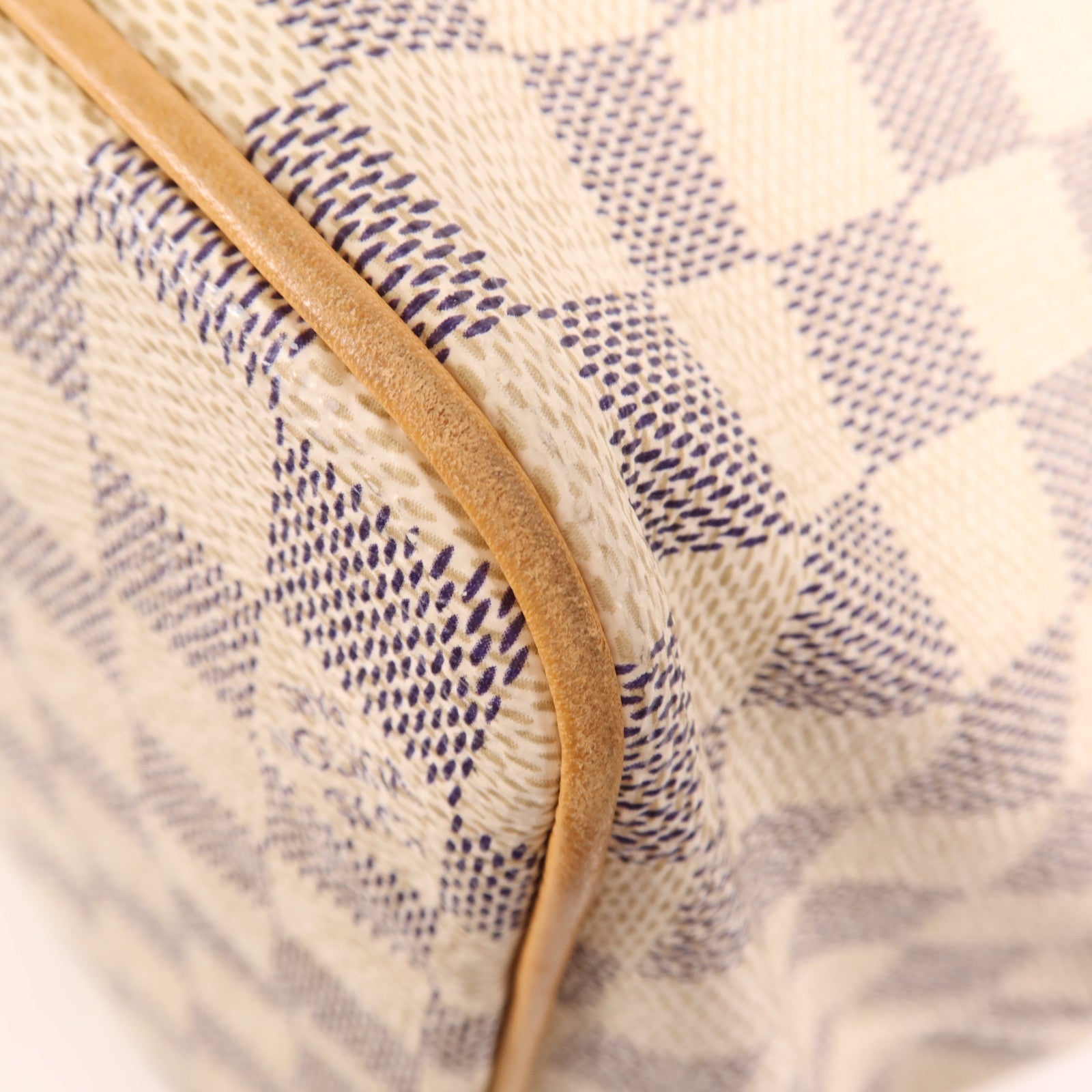 LOUIS VUITTON Damier Azur Saleya GM金扣手挽袋