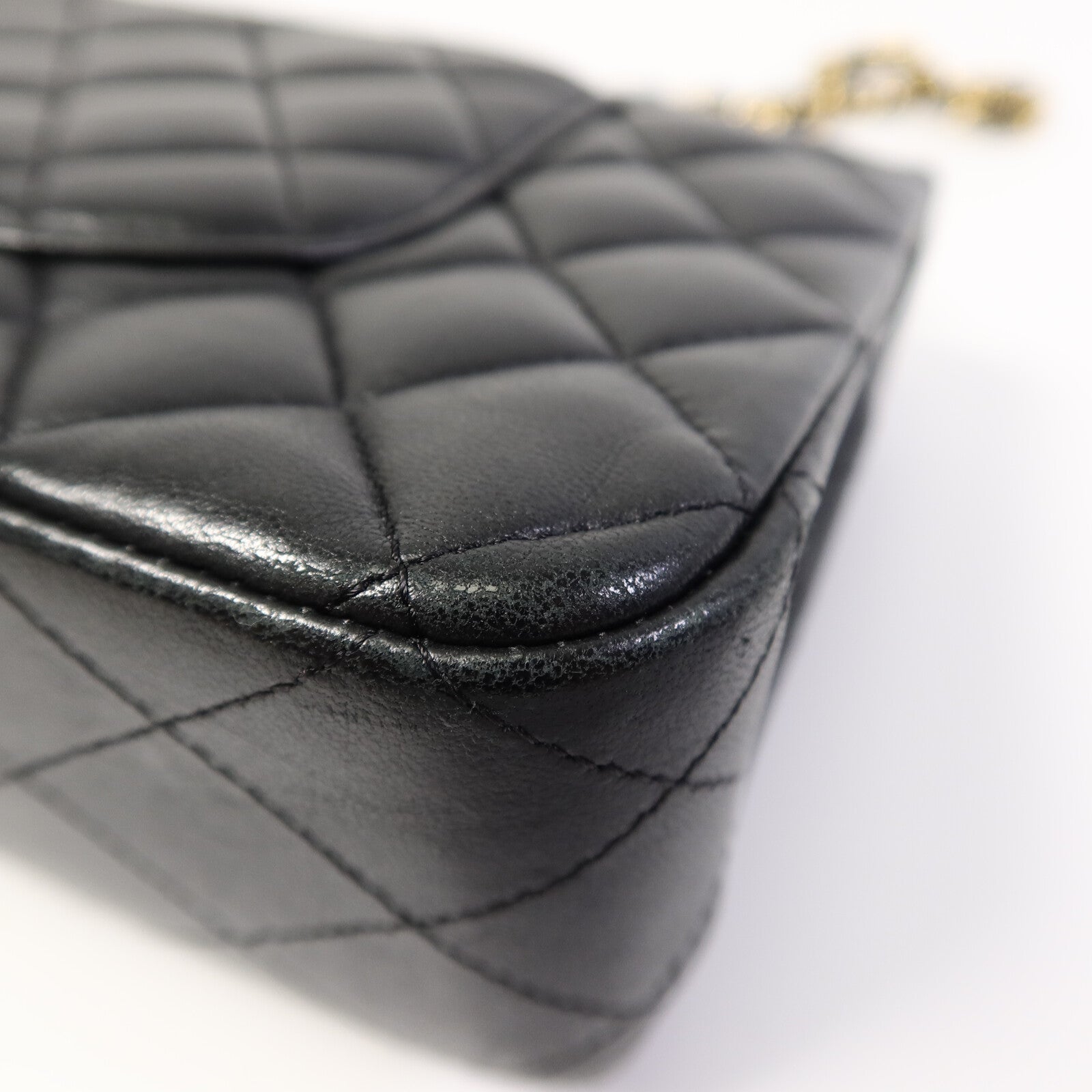 CHANEL 羊皮皮革Classic 25鏈帶手挽肩背兩用袋
