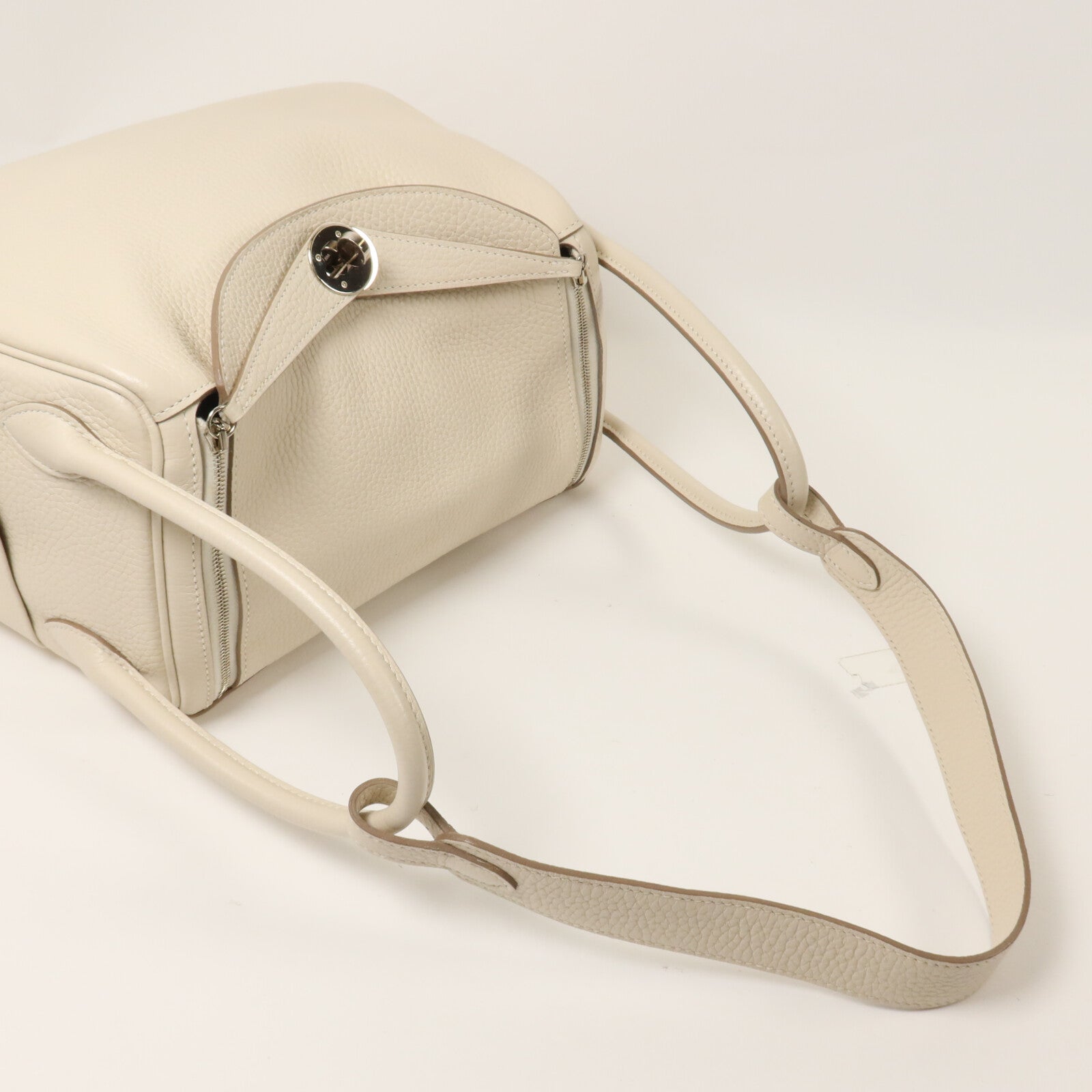 HERMES Clemence皮革Lindy 26手挽肩背兩用袋Beton