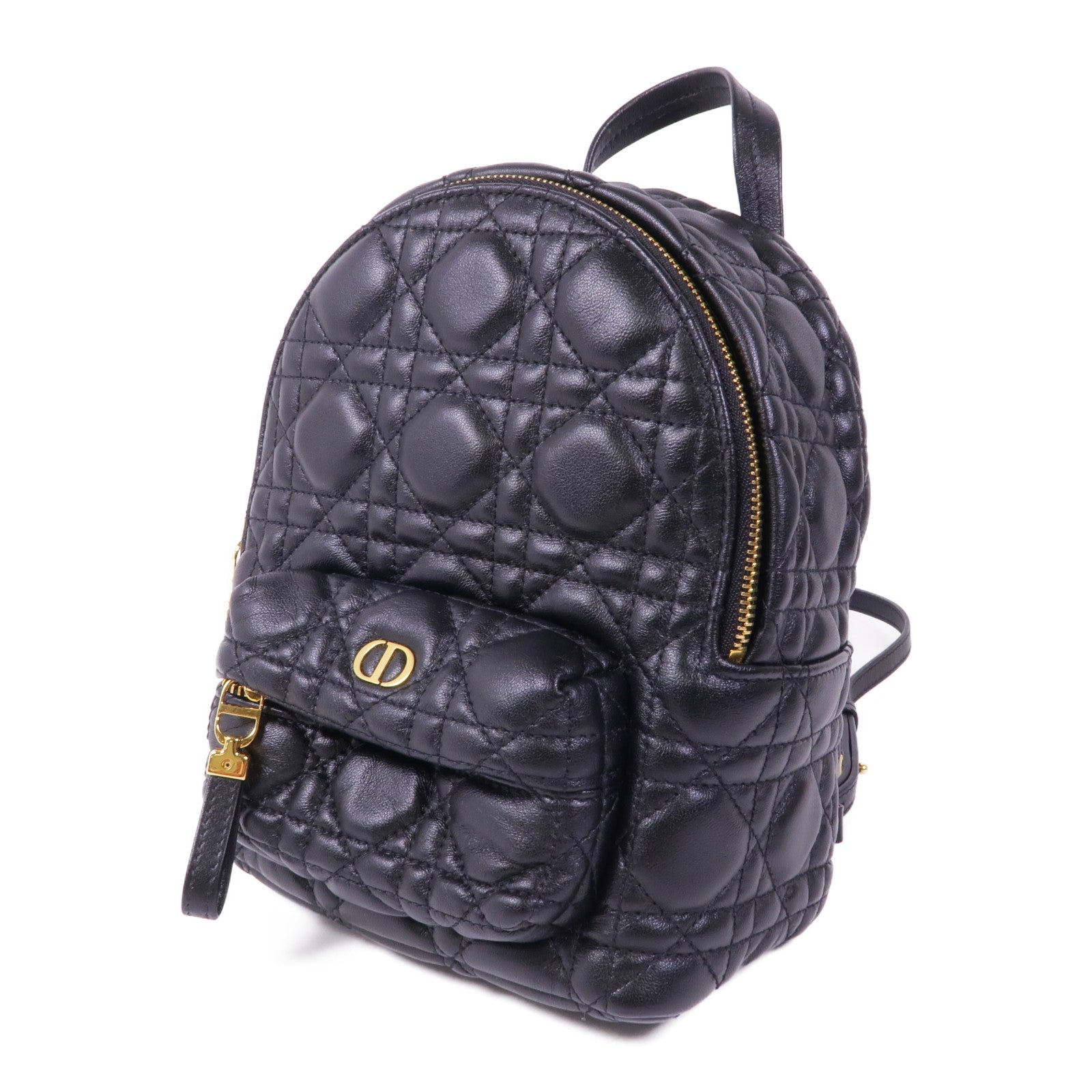 Dior 羊皮皮革Backpack金扣背包
