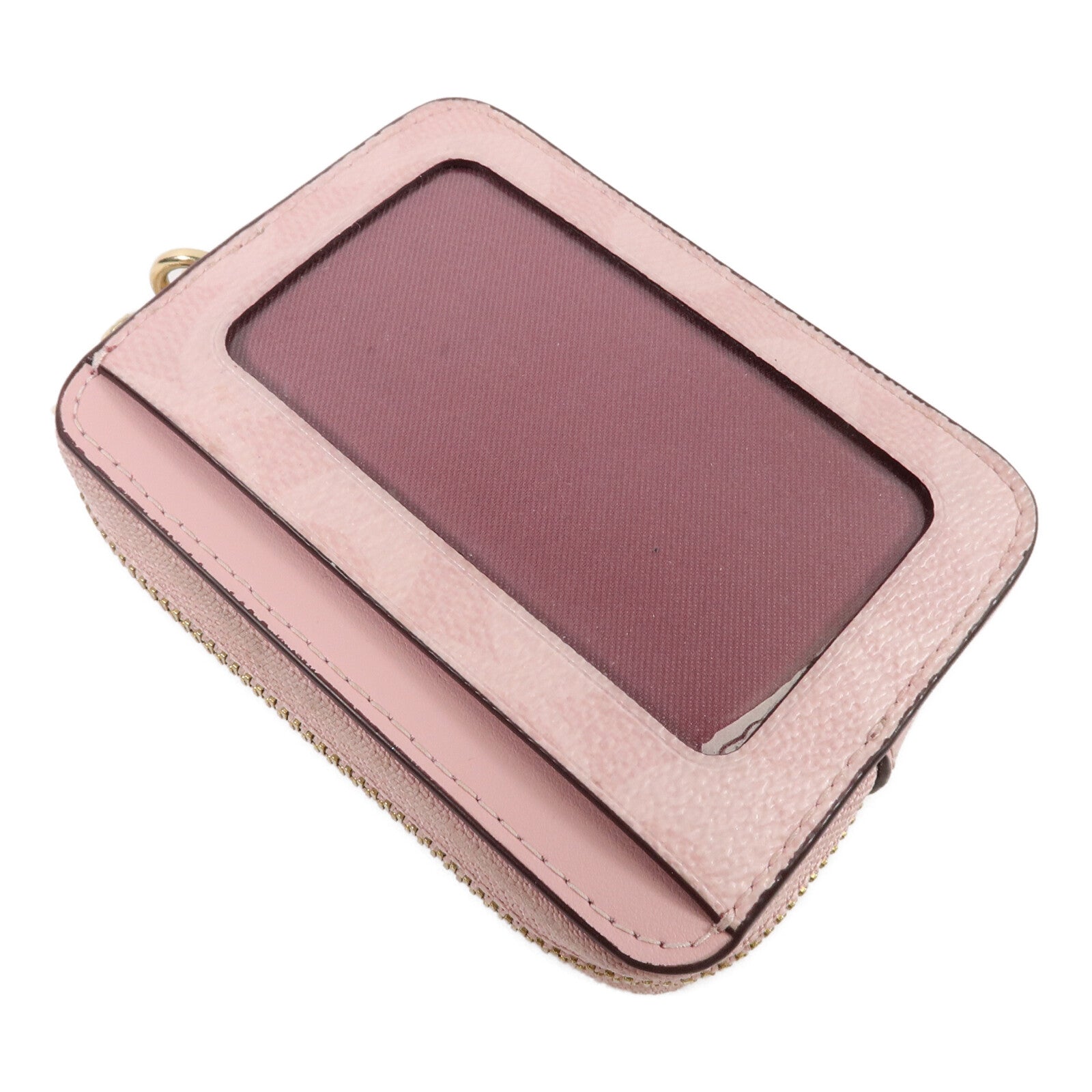 COACH 塗層帆布Zip Card Case卡片套
