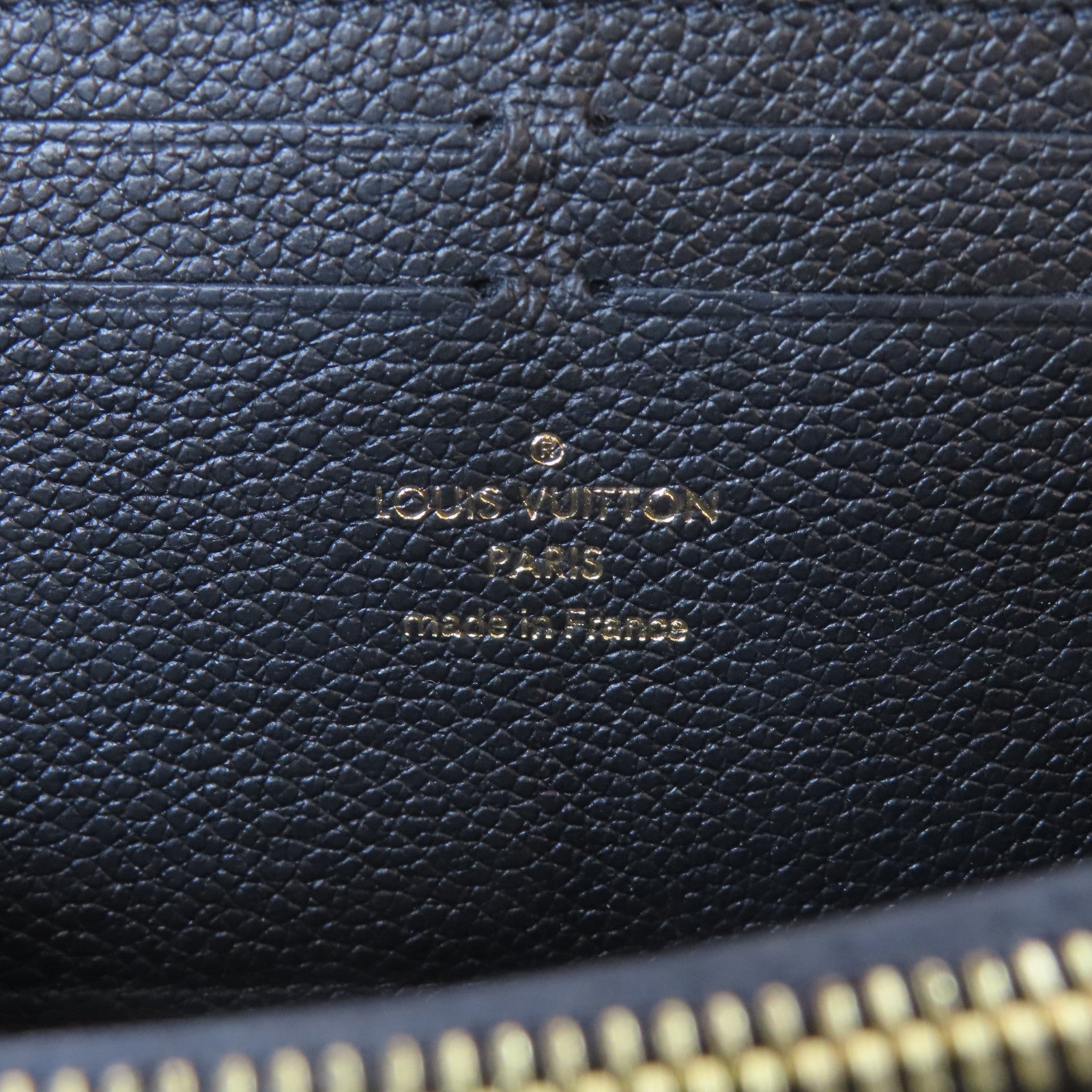 LOUIS VUITTON Monogram Empreinte Clemence Wallet金扣長錢包黑色
