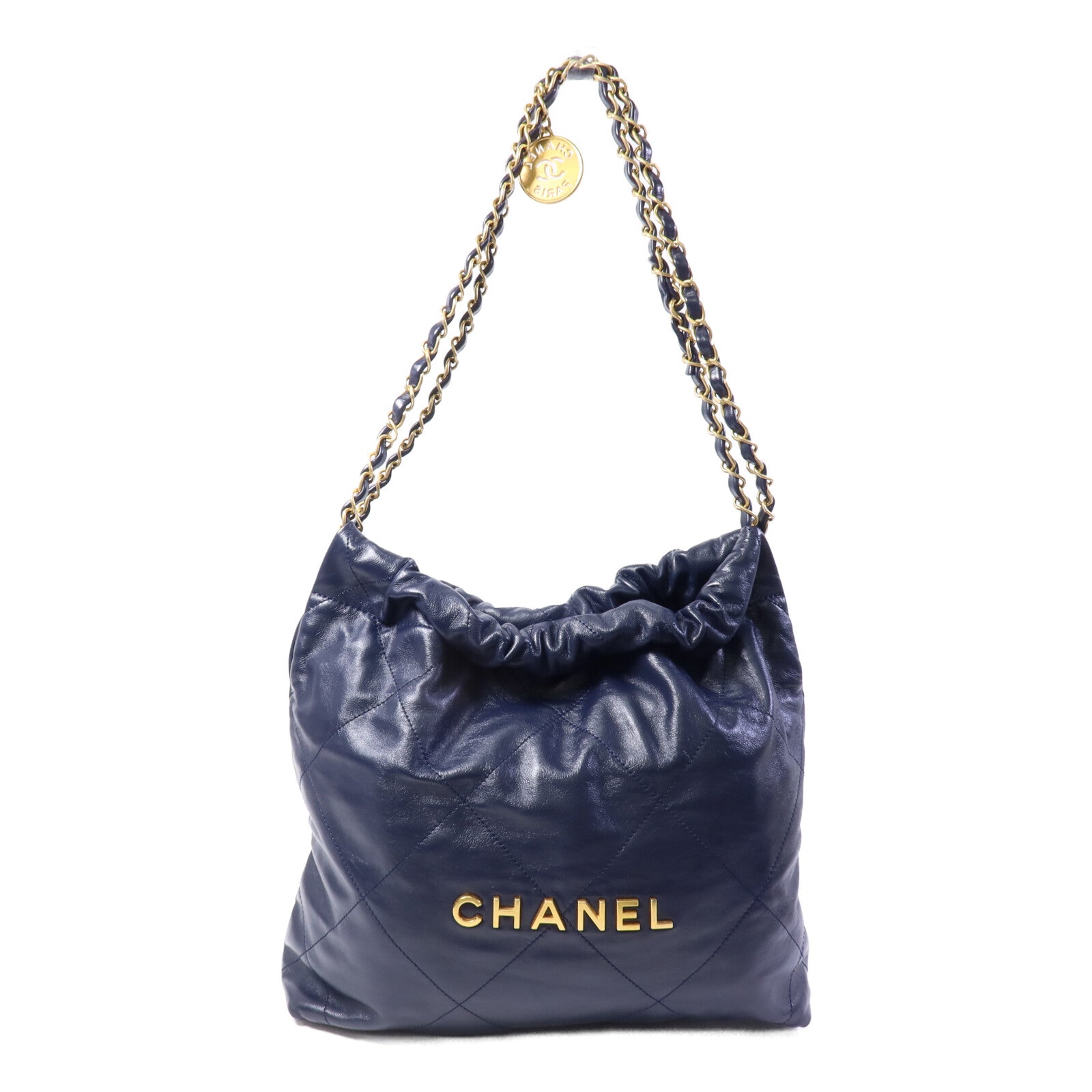 CHANEL 牛皮皮革C22 Medium鏈帶肩背袋