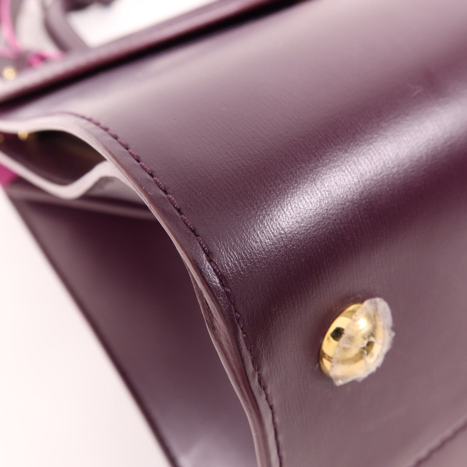 Delvaux 牛皮皮革Brillant MM金扣手挽肩背兩用袋