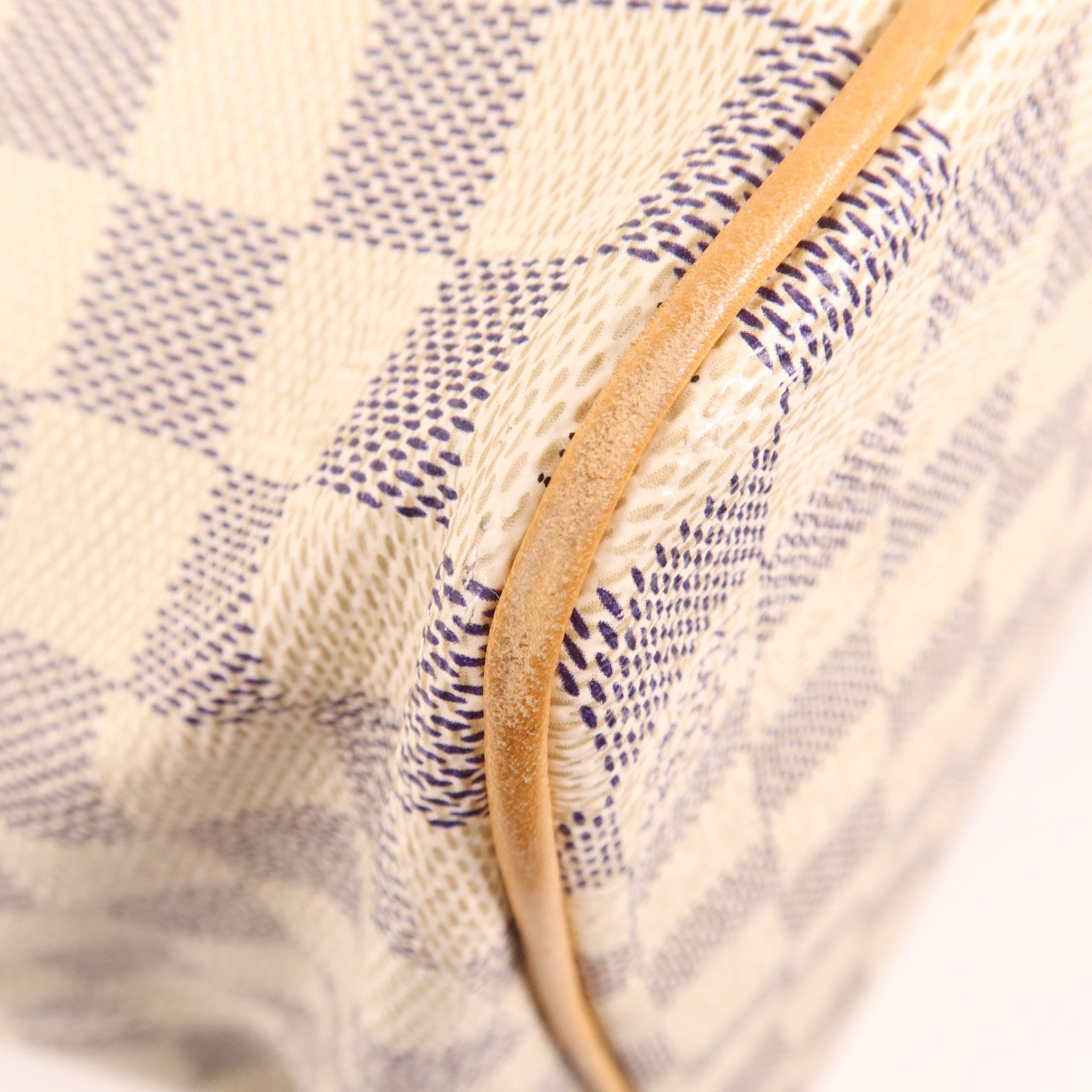 LOUIS VUITTON Damier Azur Saleya GM金扣手挽袋