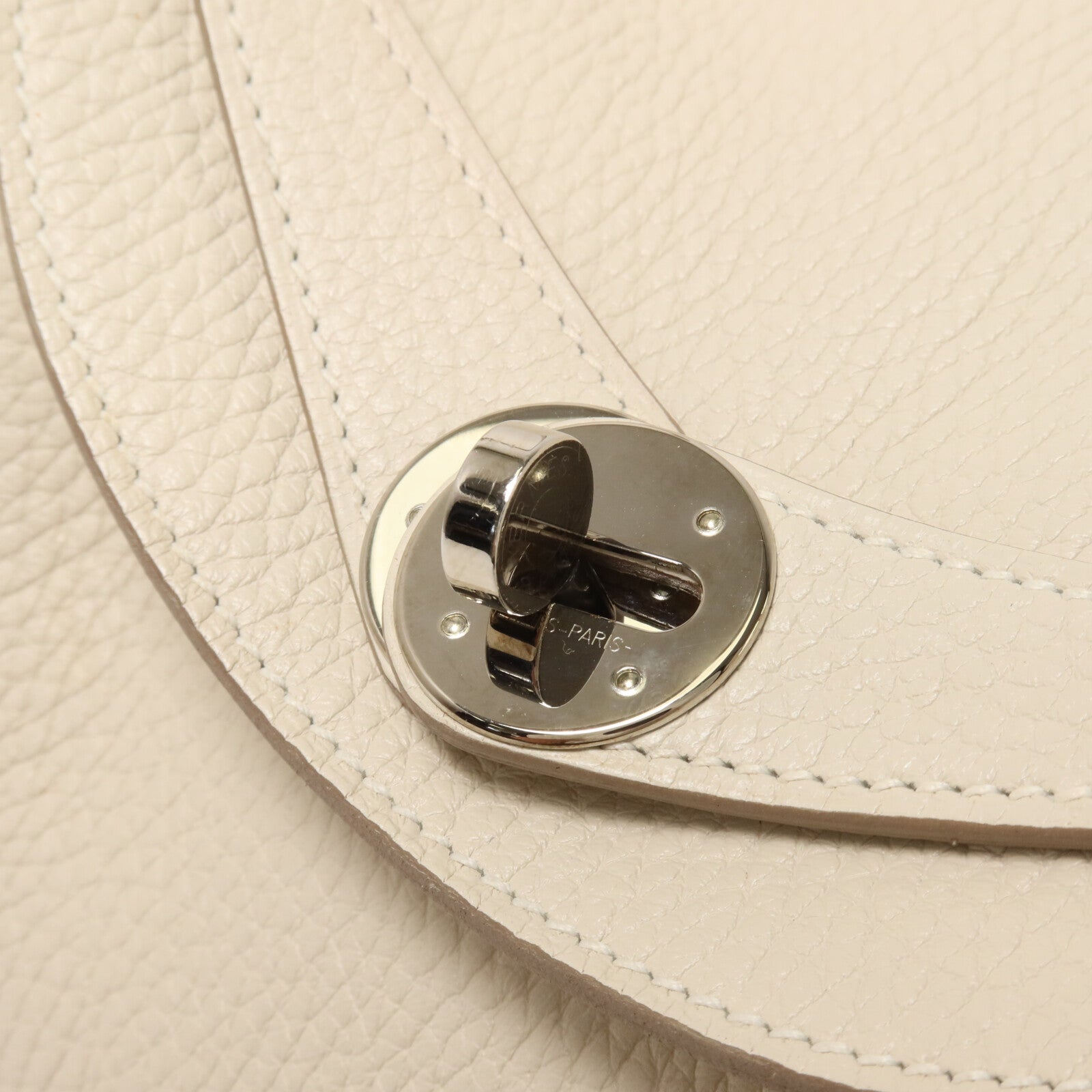 HERMES Clemence皮革Lindy 26手挽肩背兩用袋Beton