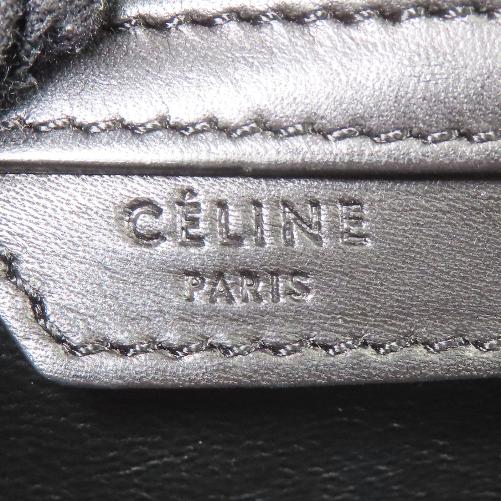 CELINE 牛皮皮革Micro Luggage金扣手挽袋