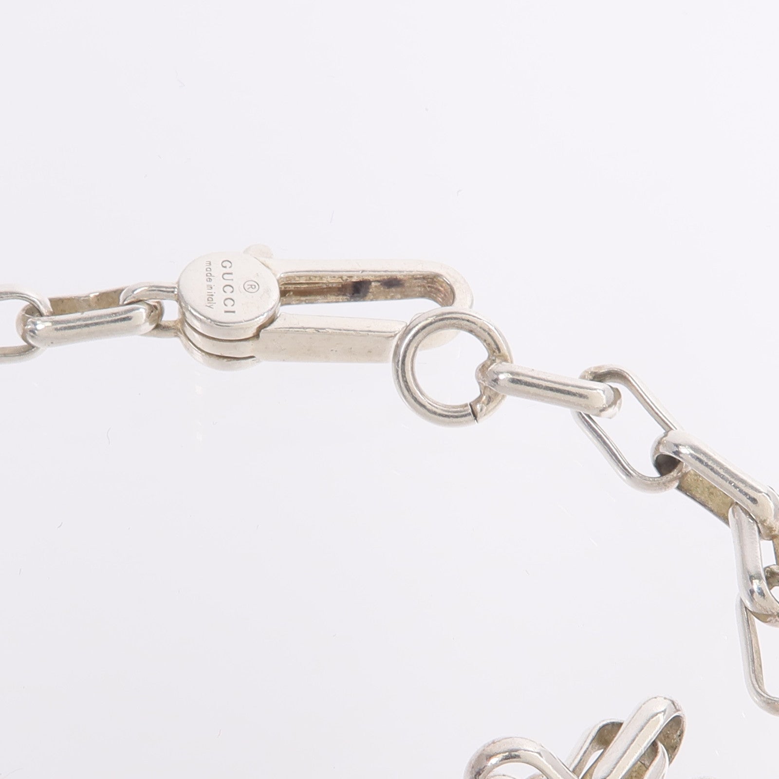 GUCCI 925純銀Interlocking Double G Pendant Necklace項鍊