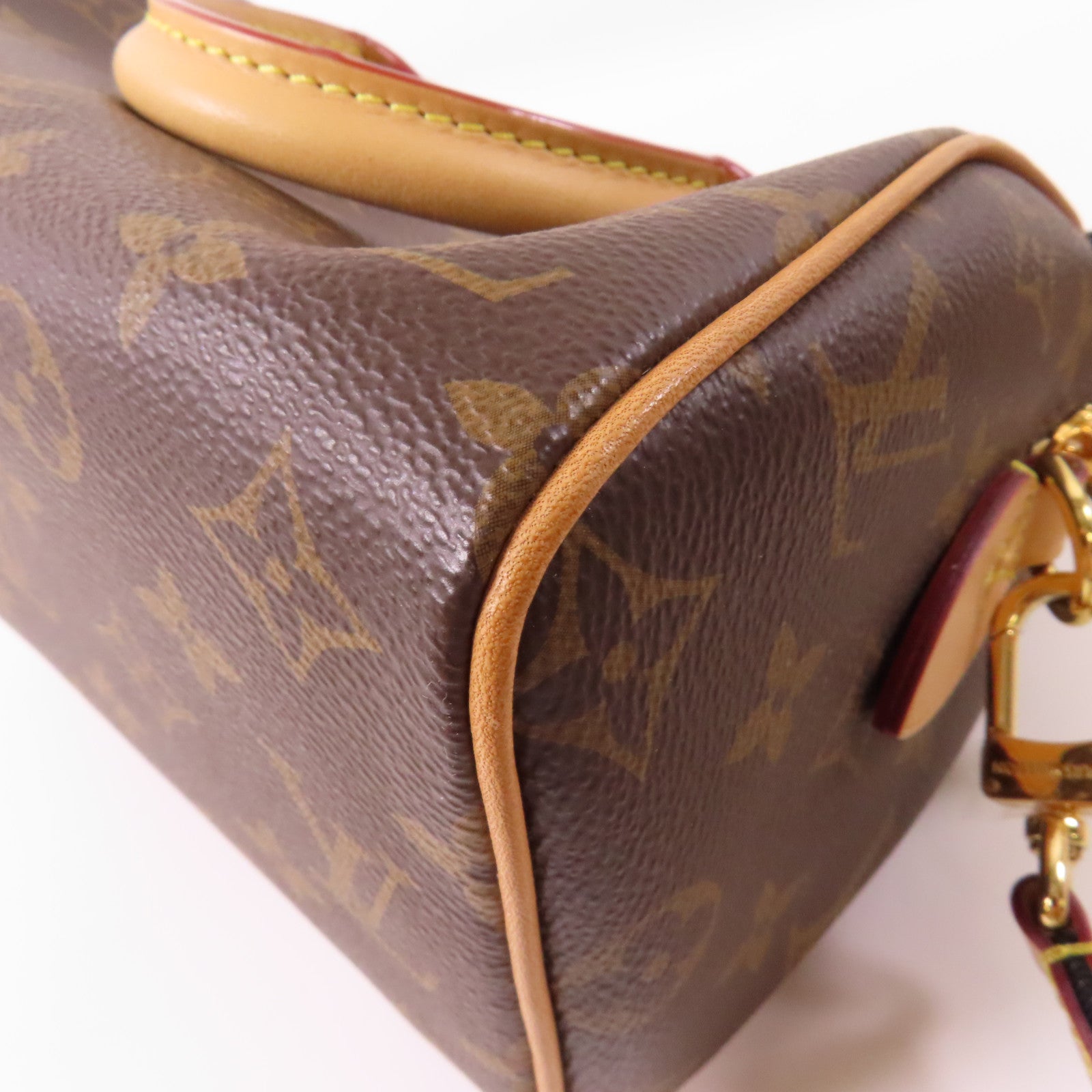 LOUIS VUITTON Monogram Speedy Bandouliere 20 Bag金扣手挽肩背兩用袋啡色