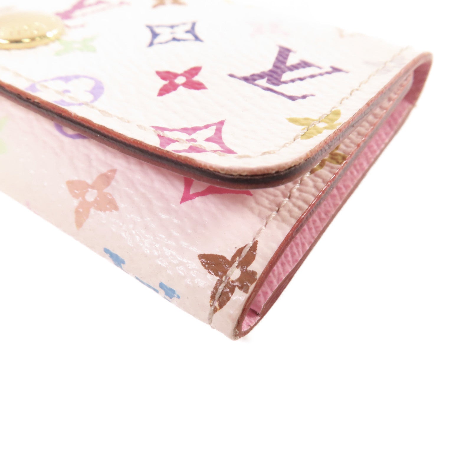 LOUIS VUITTON 【激減優惠】Monogram Multicolore Multicles 4 Key Case金扣鎖匙扣白色/彩色