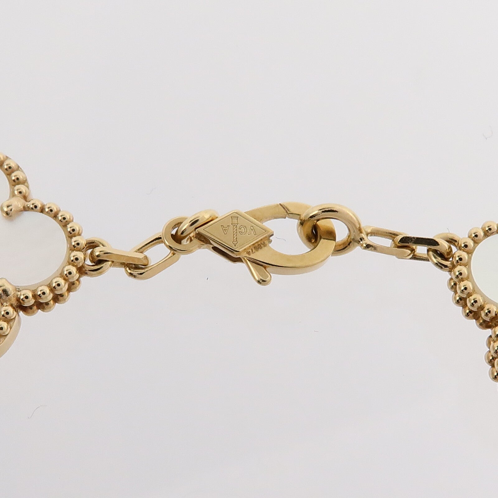 Van Cleef & Arpels 18K黃金Vintage Alhambra Bracelet珍珠母手鏈