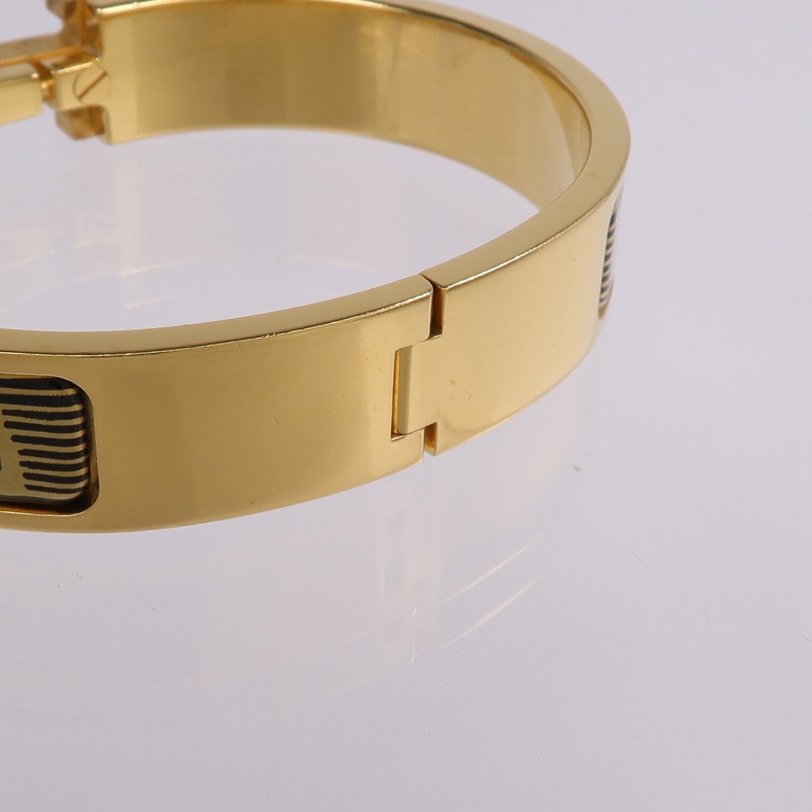 HERMES 金屬/琺瑯Clic H Bijoux Trompe L'Oeil手鐲
