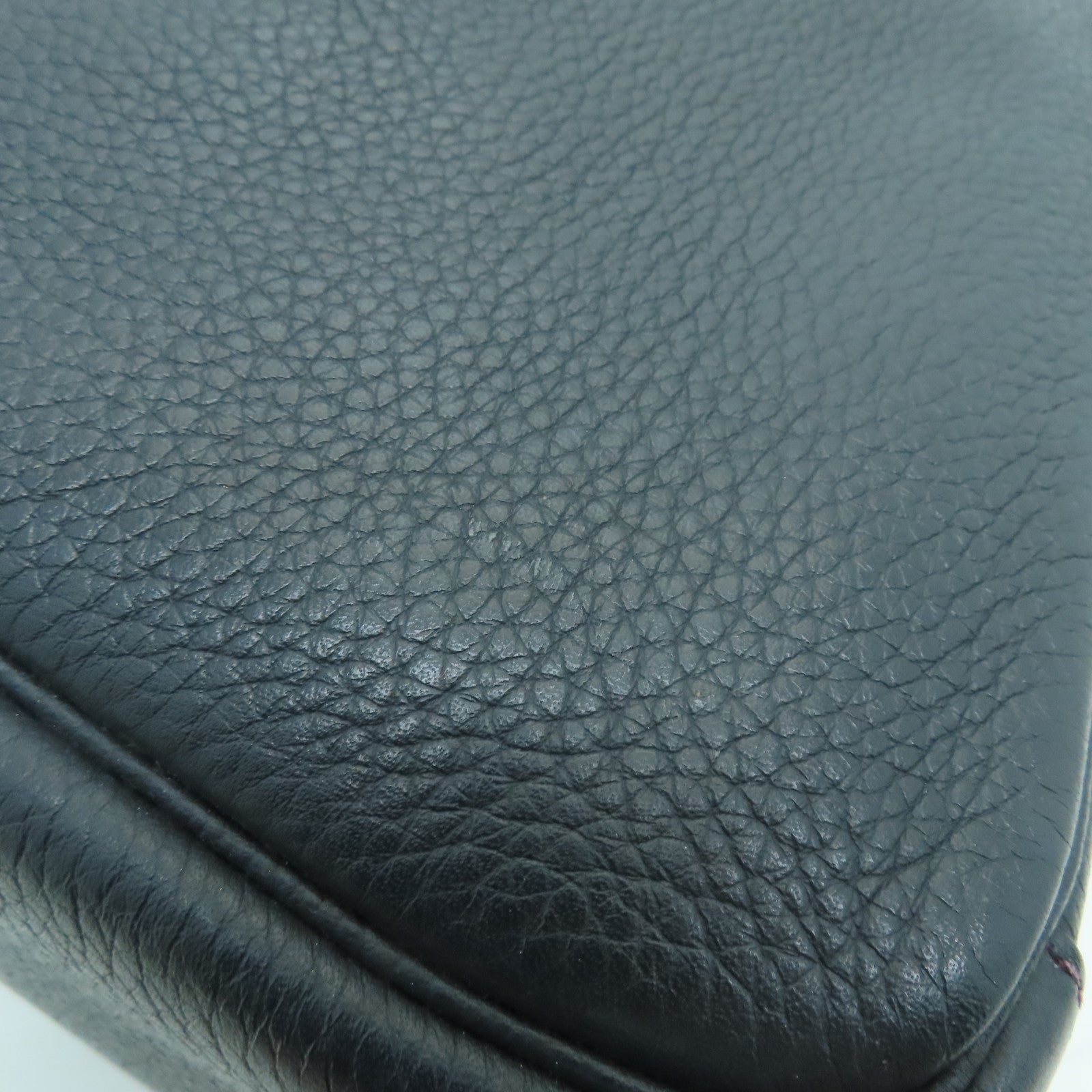 HERMES 【激減優惠】Clemence皮革Lindy 26銀扣手挽肩背兩用袋深藍色