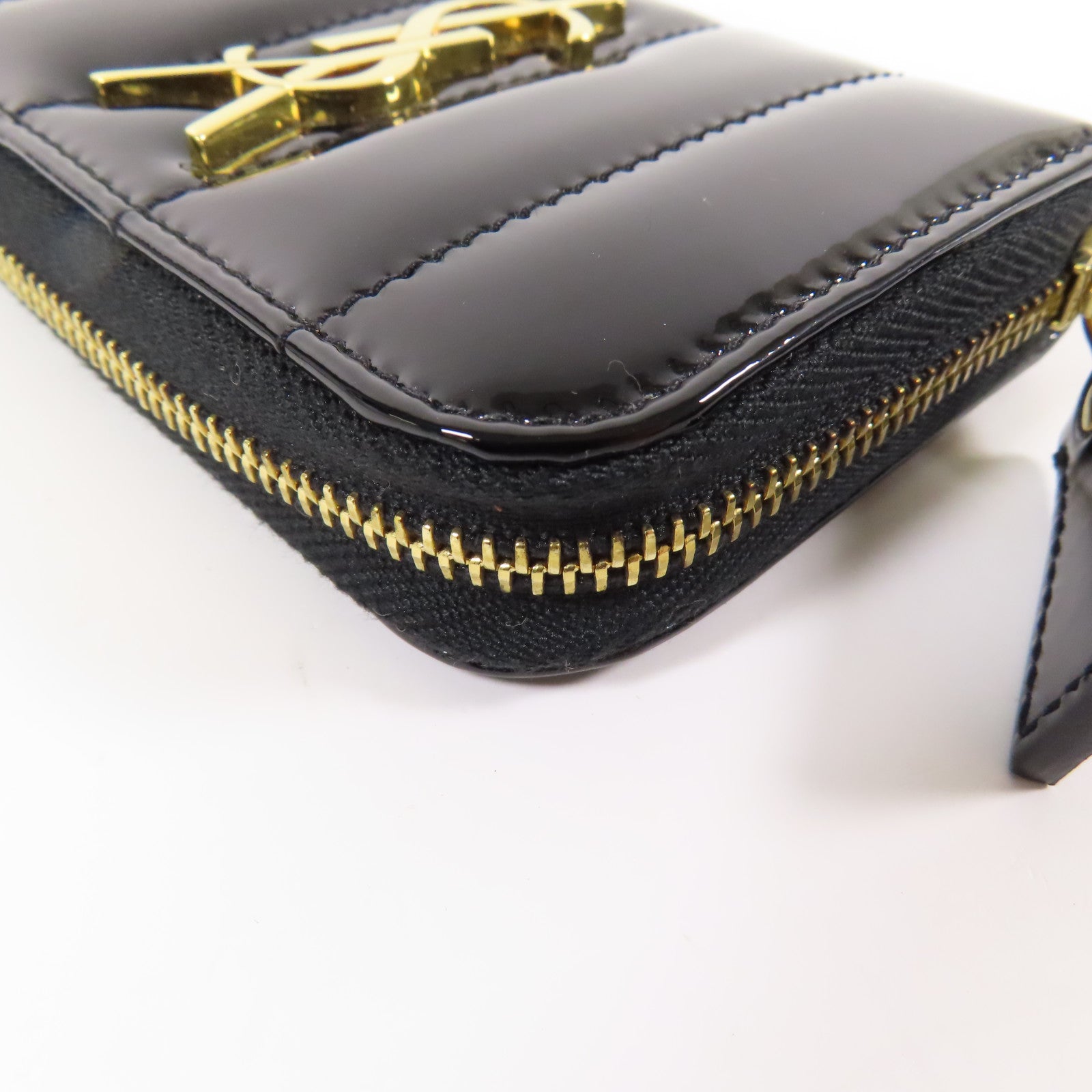 SAINT LAURENT 漆皮皮革Card Case金扣卡片套